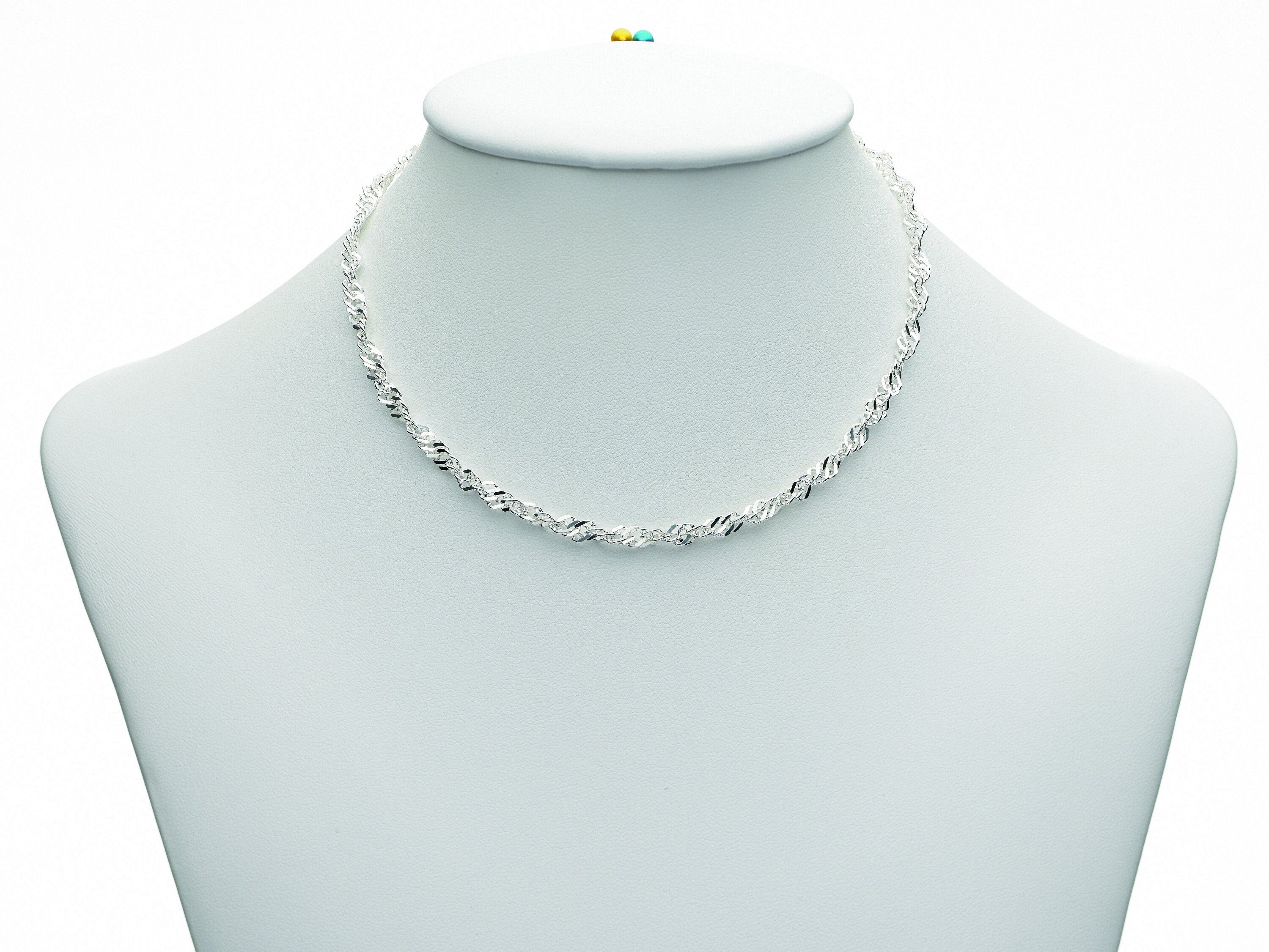 ADELIA´S Silberkette 925 Silber Singapur Halskette 50 cm Ø 3,5 mm Silberschmuck für Damen mehr