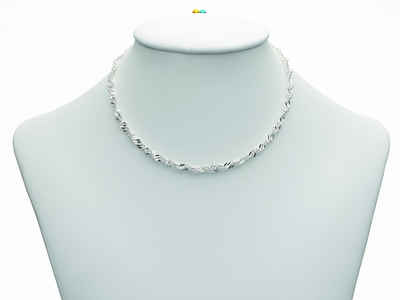 Adelia´s Silberkette 925 Silber Singapur Halskette 50 cm Ø 3,5 mm, Silberschmuck für Damen