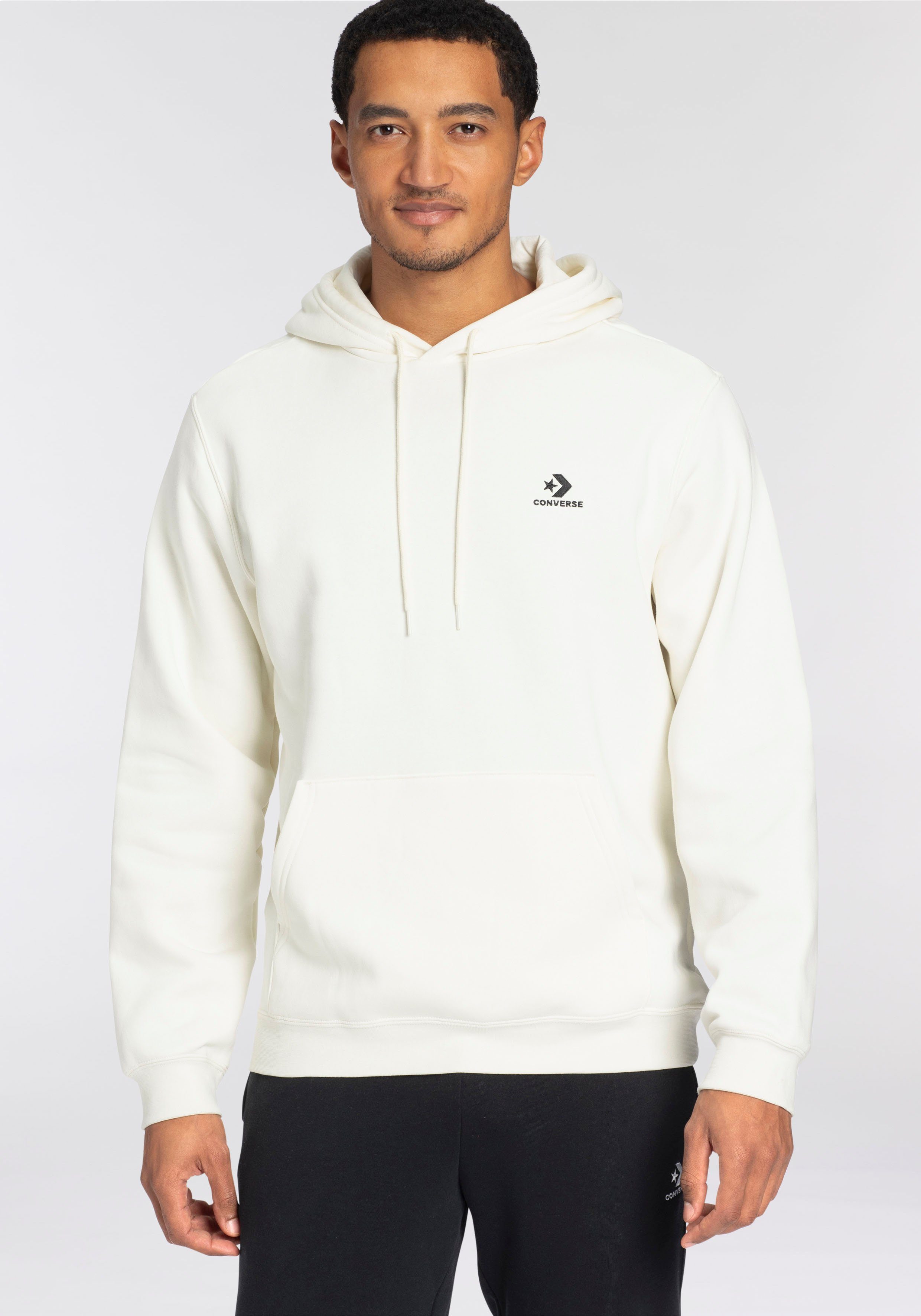 Converse Kapuzensweatshirt EMBROIDERED HOODIE egr converse BACK STAR CHEVRON Unisex BRUSHED FLEECE (1-tlg)