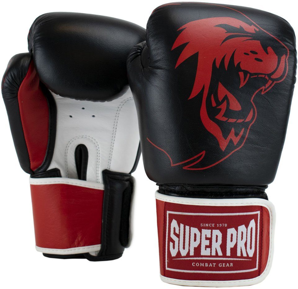 Super Pro Boxhandschuhe Warrior rot/schwarz/weiß