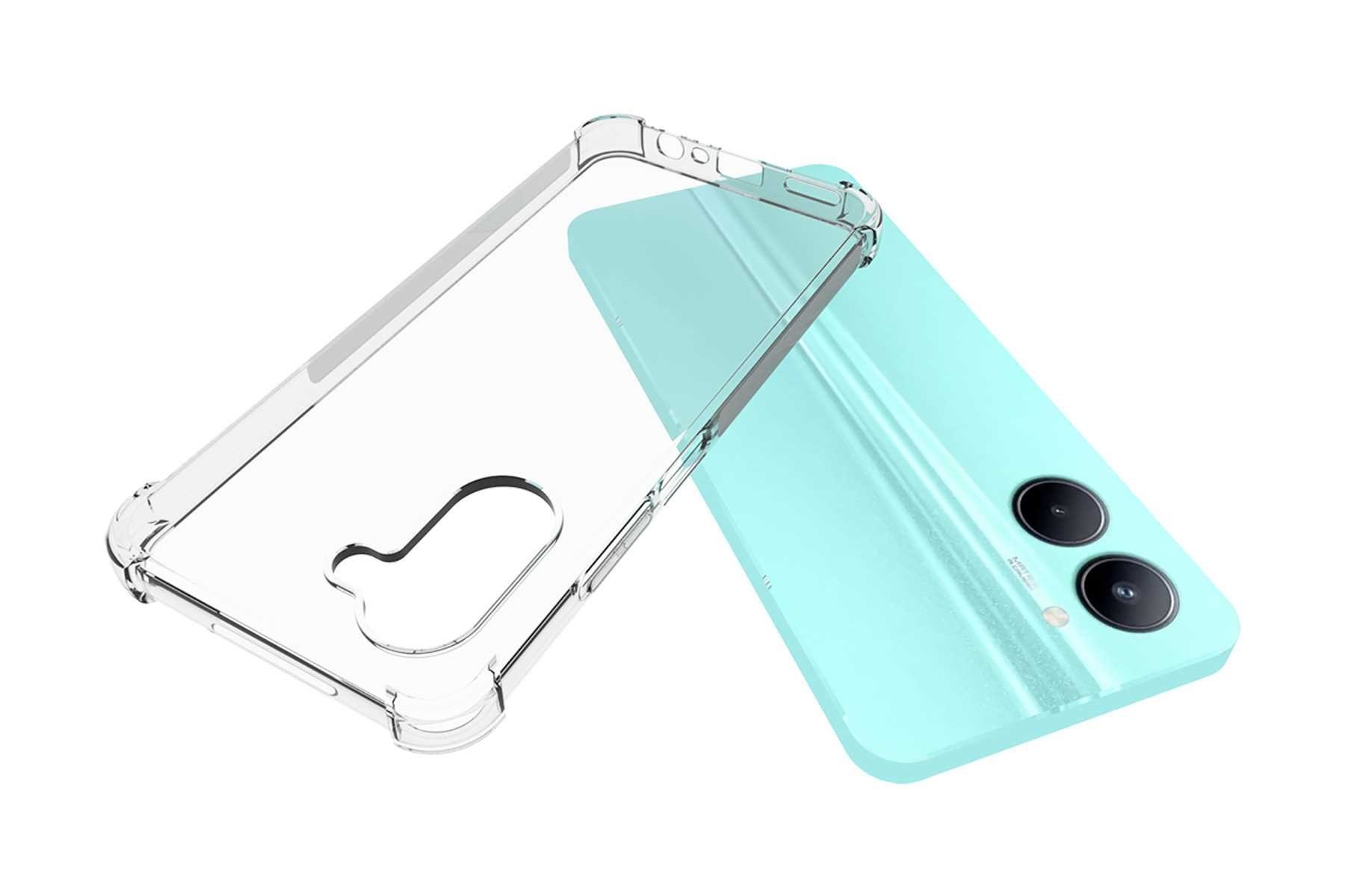 mtb more energy Smartphone-Hülle Clear Armor Case für Realme C33 (RMX3624, 6.5), Transparente TPU Schutzhülle Case Backcover mit Anti-Shock Verstärkung