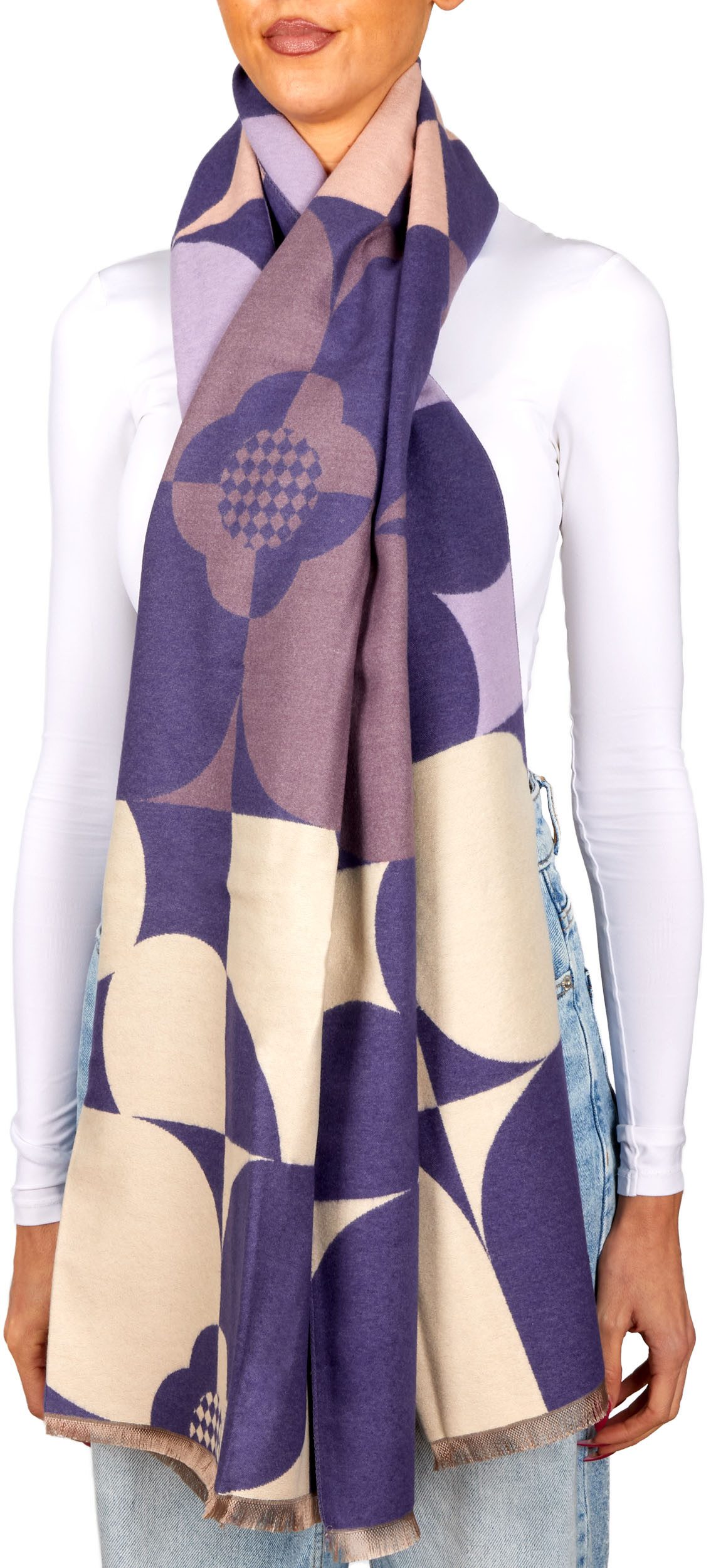 BRUBAKER Schal Cashmirillo Damen Schal mit Modernem Muster - 70 x 200 cm - Warm, (Oversized Schal für Herbst und Winter, 1-St), Kuschelig mit weichem Kaschmir-G – Bild 3 von 5