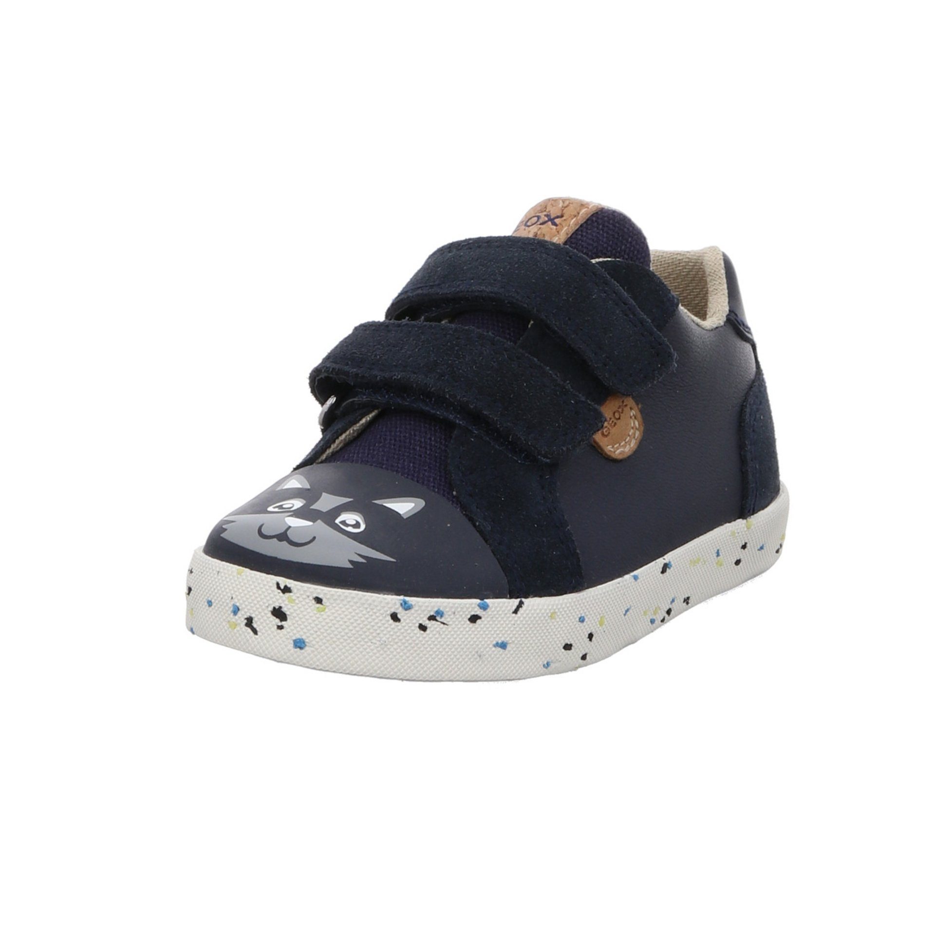 Geox Jungen Schnürhalbschuhe Kilwi Klettschuh Klettschuh Lederkombination darkblue