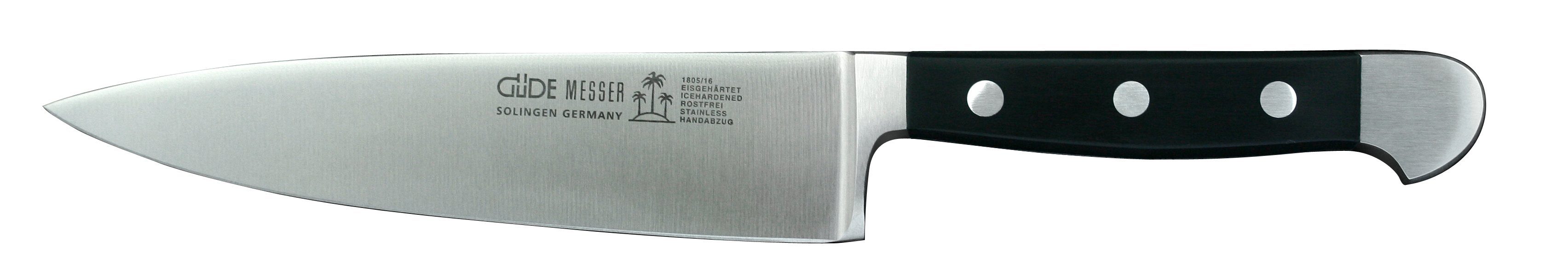 Güde Messer Solingen Kochmesser Alpha, 16 cm - CVM-Messerstahl - Griffschalen Hostaform