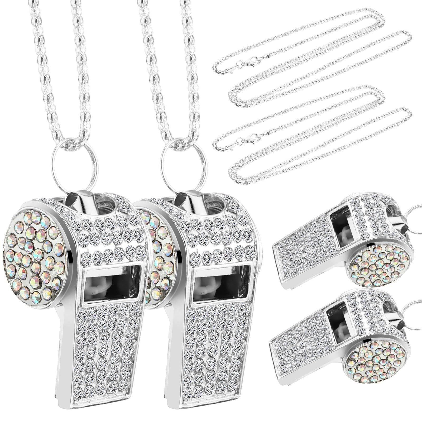 CLTYQ Schmuckset 2 Stück Bling Whistle Kristall Strass Pfeife Halskette Met günstig online kaufen