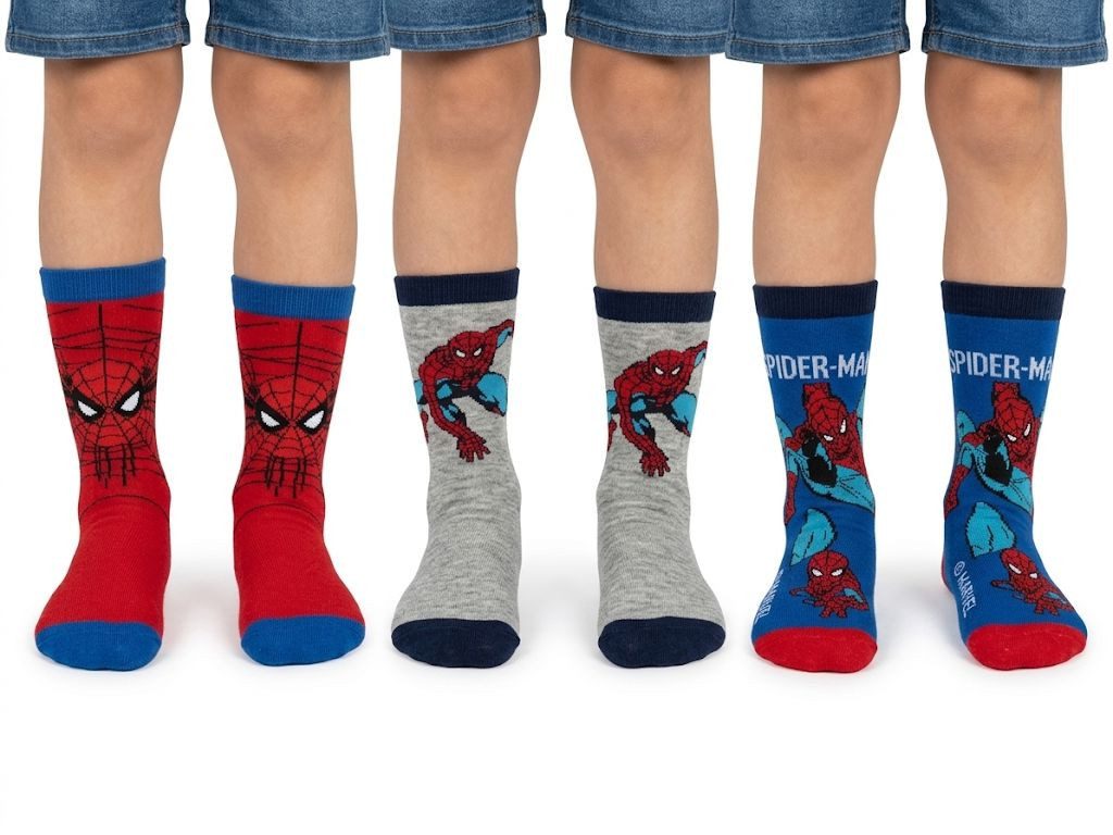 Spiderman Feinsocken SPIDERMAN Socken Set 6 Paar Jungensocken Kindersocken Kinder Strümpfe