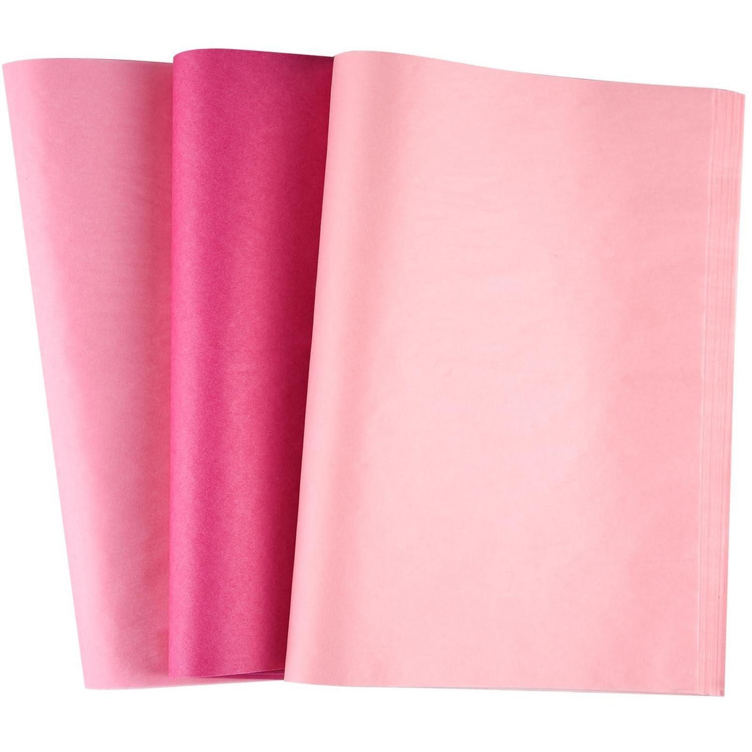 LuxusKollektion Seidenpapier Seidenpapier 50 Blatt Rosa 3 Farben
