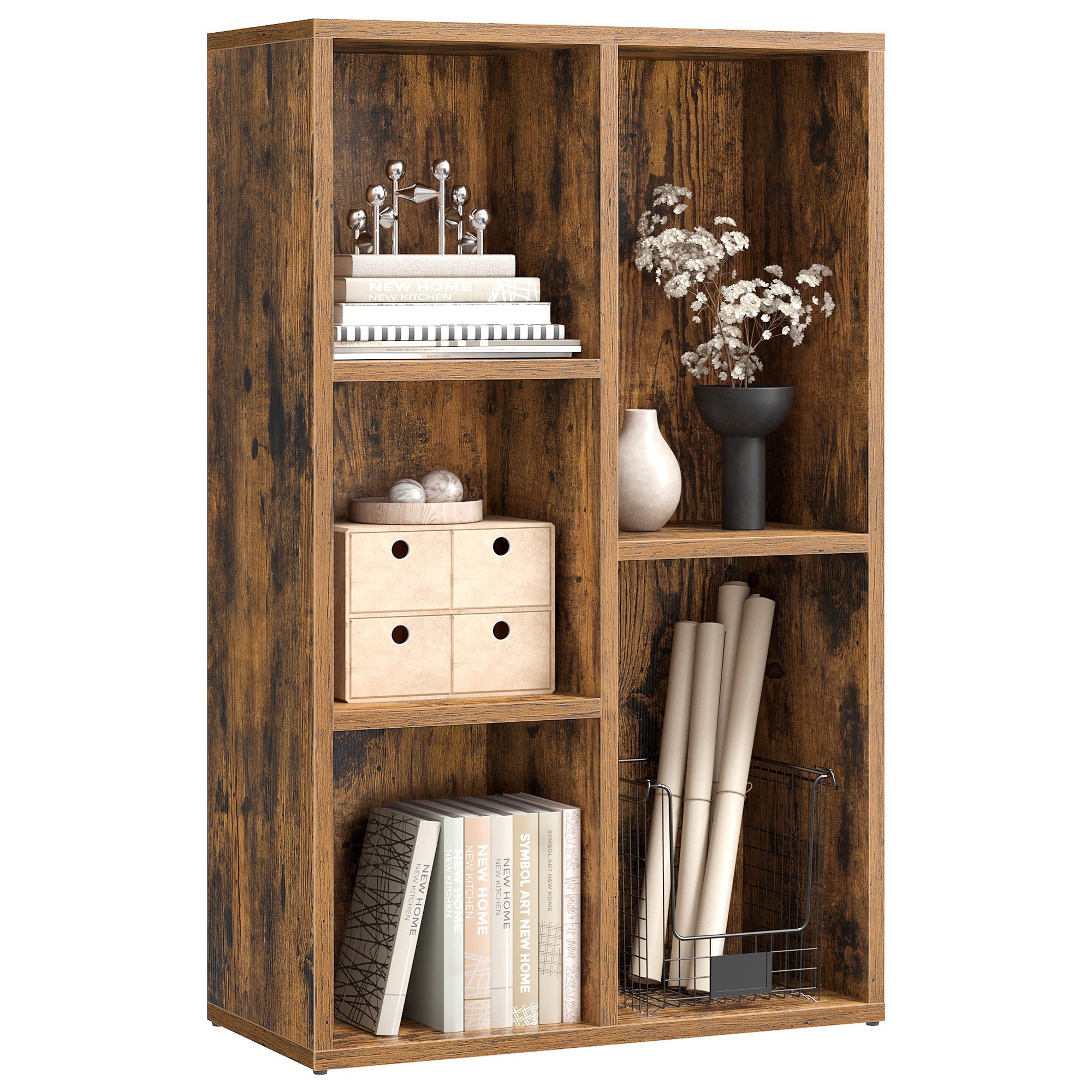 VASAGLE Bücherregal Standregal, Bücherschrank, mit 4/5/7/8 Fächern, Büroreg günstig online kaufen