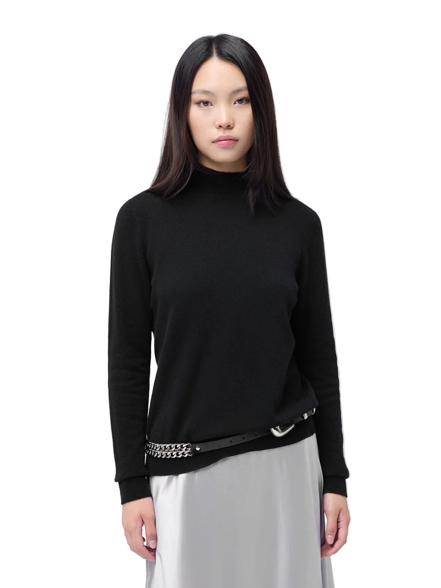 Stehkragenpullover Kaschmir-Pullover mit Stehkragen