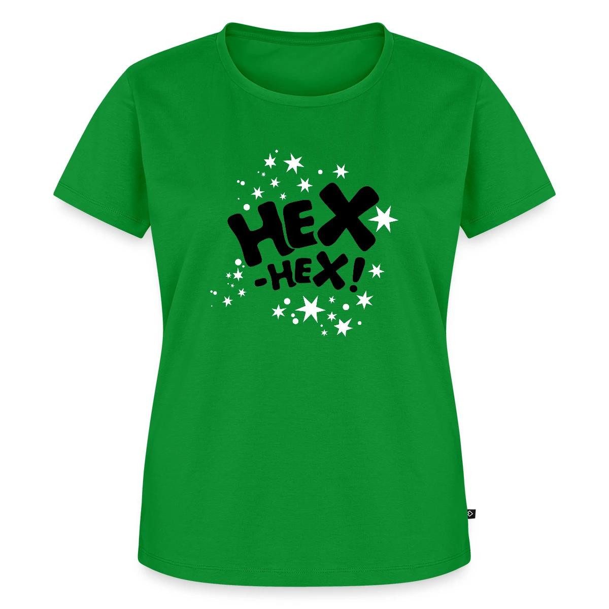 Spreadshirt T-Shirt Bibi Blocksberg Hexspruch Hex Hex Mit Sternen Frauen Premium T-Shirt (1-tlg)