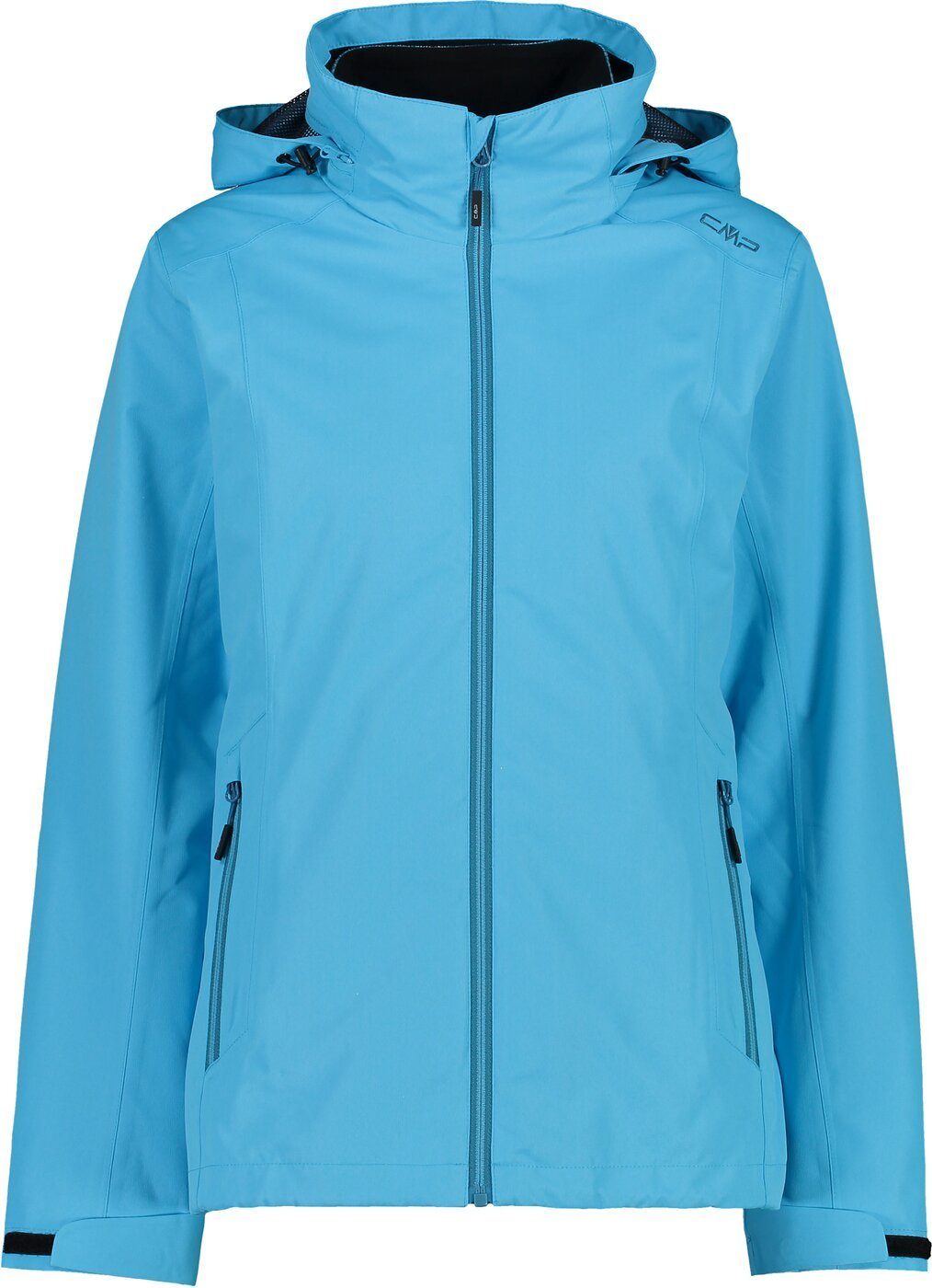 CMP Rollkragenpullover WOMAN JACKET ZIP HOOD DETACHBLE IN AZZURRO