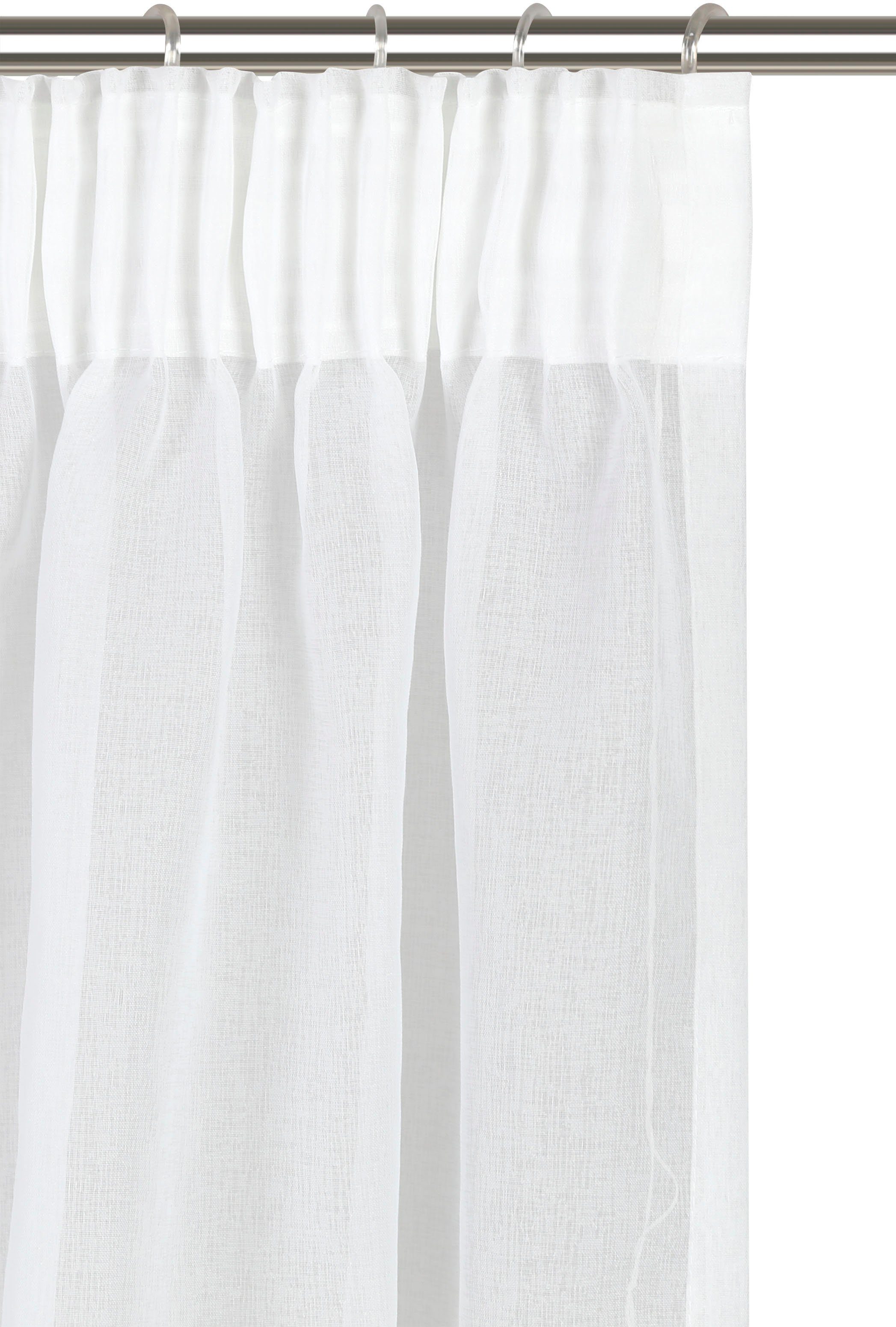 Gardine Dolly, my (1 home, weiß Polyester transparent, St), Gewebt, Multifunktionsband Transparent