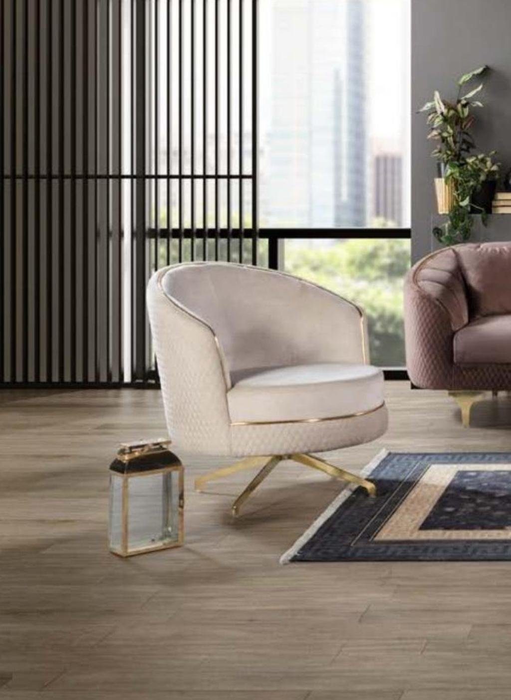 Sofa Set Couch 3+3+1, Braun in Sitzgarnitur Made Beige JVmoebel Luxus Wohnzimmer Europe