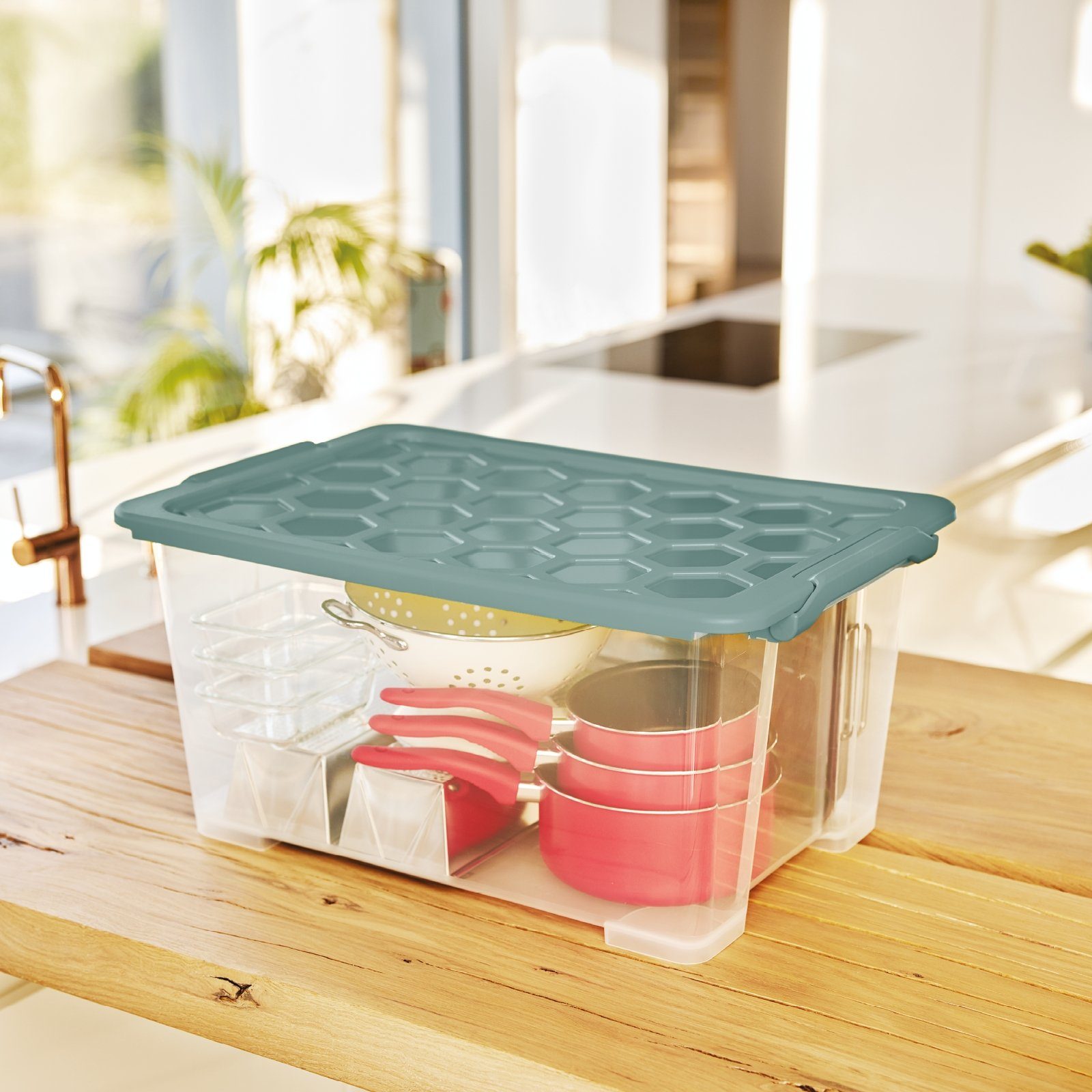 ROTHO Aufbewahrungsbox Evo Safe Keeping 3er-Set Box 44l mit Deckel, recycel günstig online kaufen