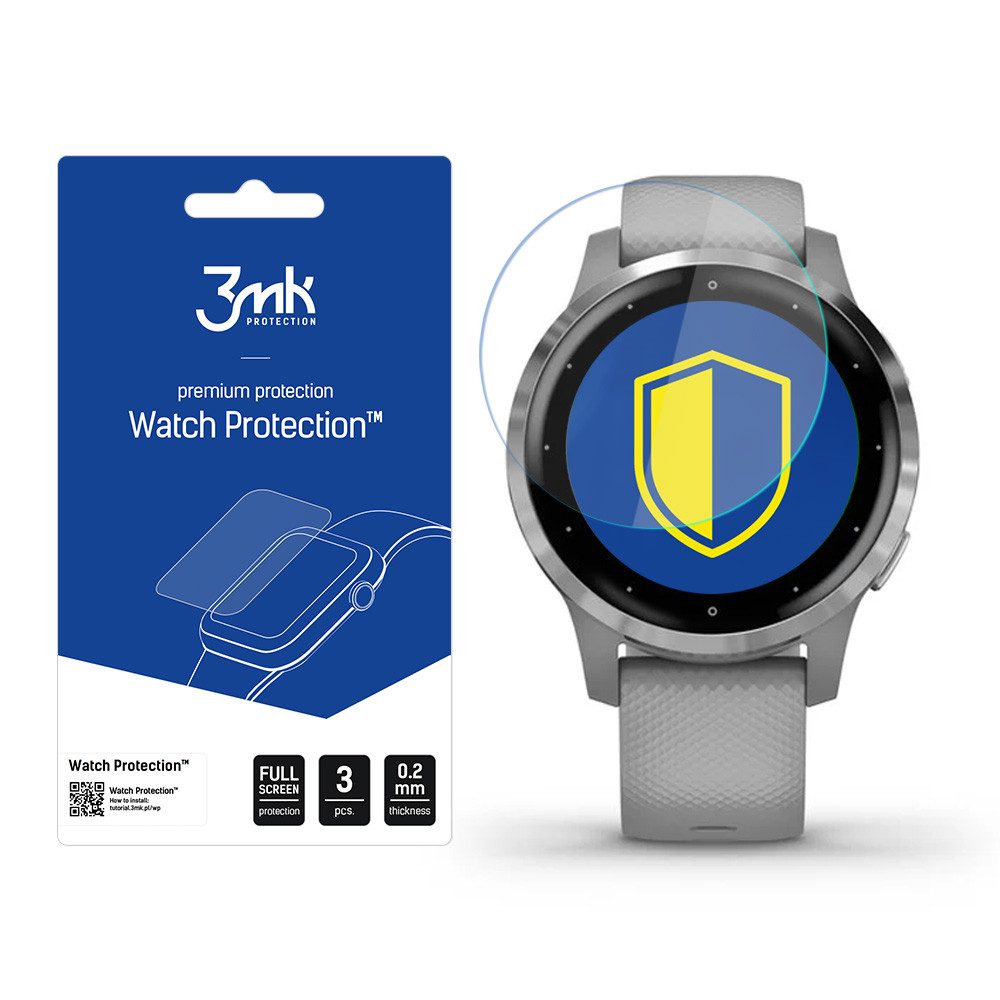 3MK Displayschutz Schutzfolie Kratzschutz Watch Spar-Set, 3-tlg., 0, 2 mm kratzfest, 3er-Set, 0,2 mm dünn, Kante-zu-Kante-Schutz