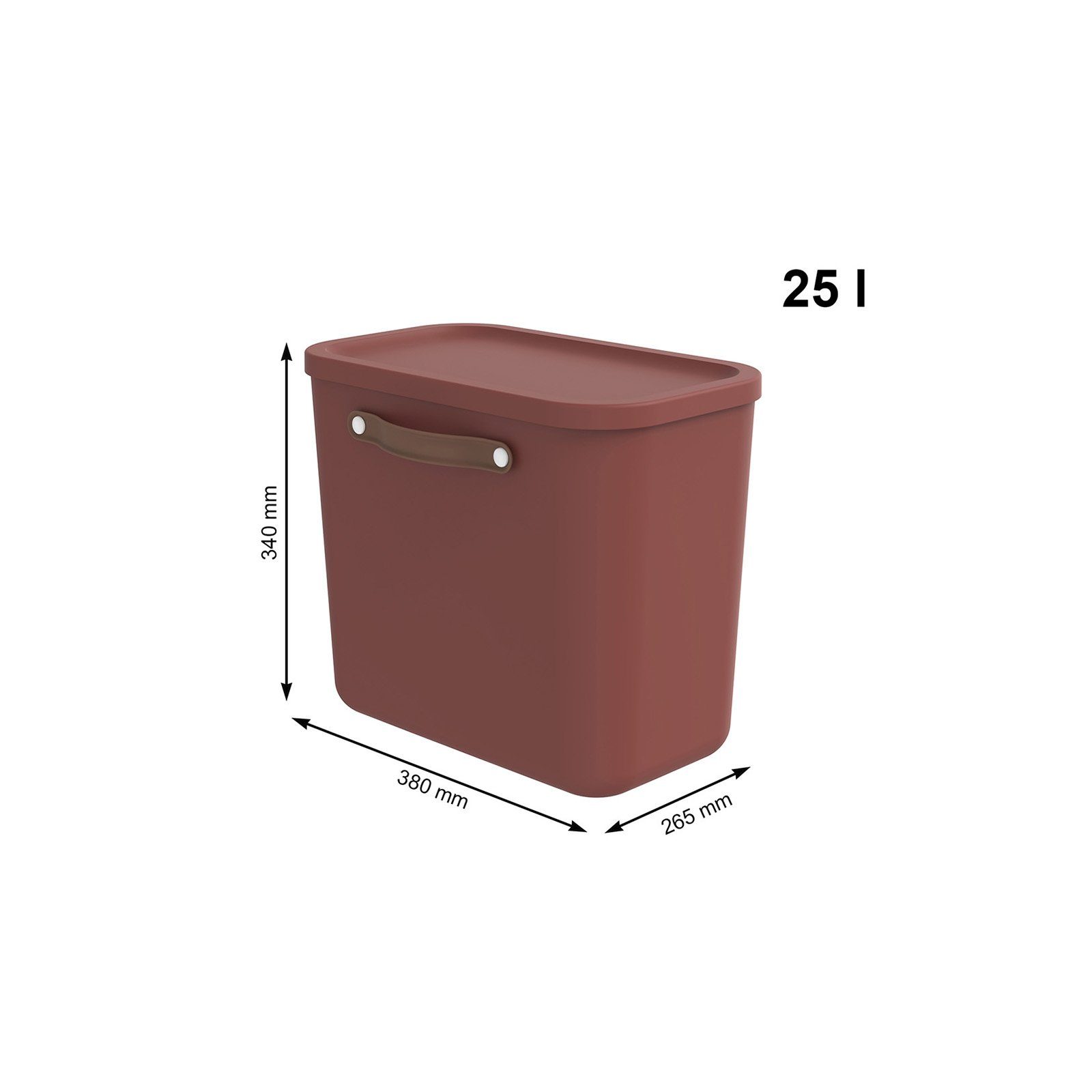 ROTHO Aufbewahrungsbox Aufbewahrungsbox mit Deckel 25 l MALOJA – Bild 4 von 5