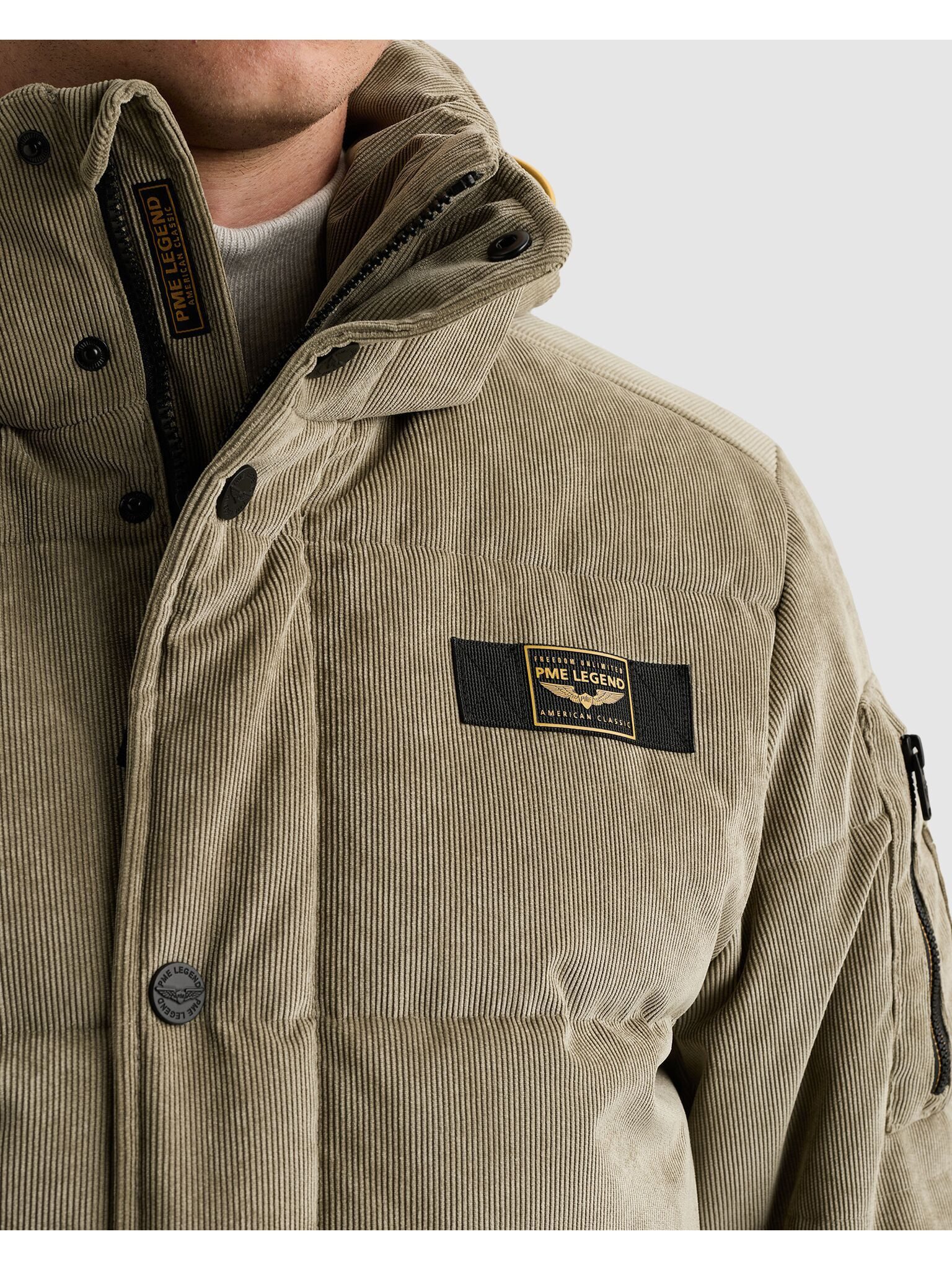 PME LEGEND Winterjacke GOBBLER Clear Ford aus Feincord, warm wattiert