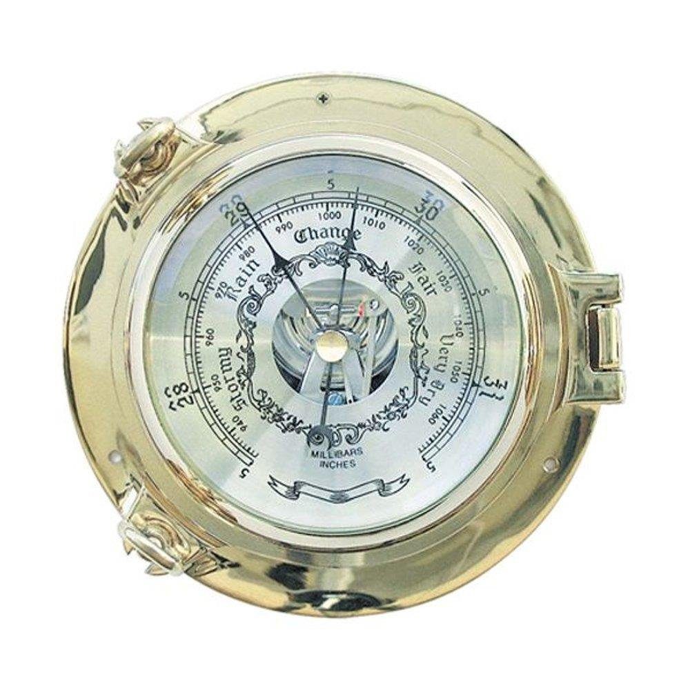Messing Dekoration funktionsgetreue Schiffsbarometer Barometer, 14 cm, Bullauge Linoows Dekoobjekt