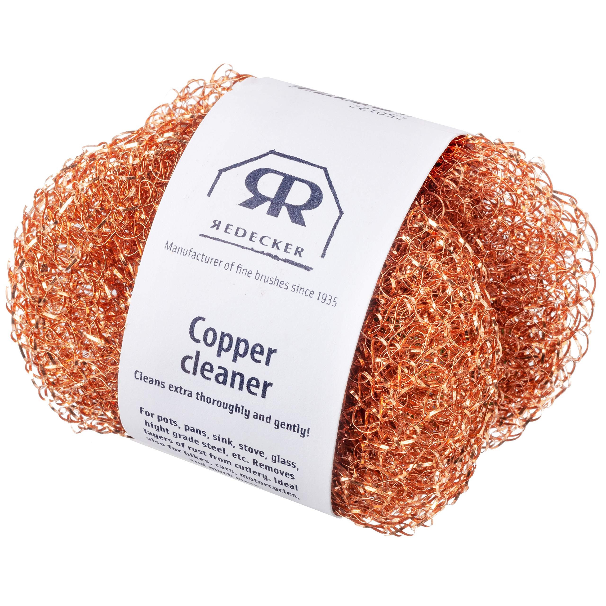Redecker Reinigungsschwamm Kupfer-Topfreiniger, 7,5 cm, 20g, 2er Set, Ideal für hartnäckige Verschmutzungen