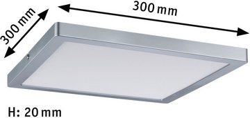 Paulmann LED Panel Atria eckig 300x300mm 16,5W 4.000K Chrom matt, LED fest integriert, Neutralweiß, Atria eckig 300x300mm 16,5W 4.000K Chrom matt