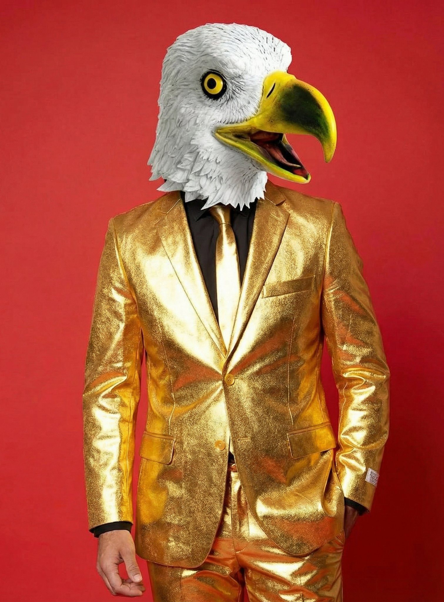 Opposuits Anzug Groovy Gold Kostüm Anzug - für Karneval Silvester Going for Gold: Bling-Bling zum Anziehen