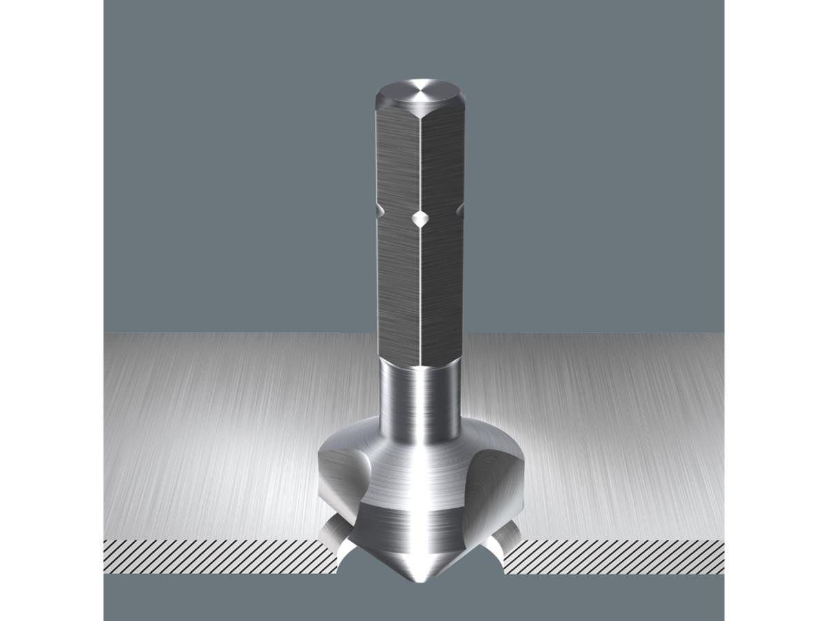 Wera Kegelsenker 846/8, 8-teilig, ideal für Reparatur- und Montagearbeiten im mobilen Einsatz