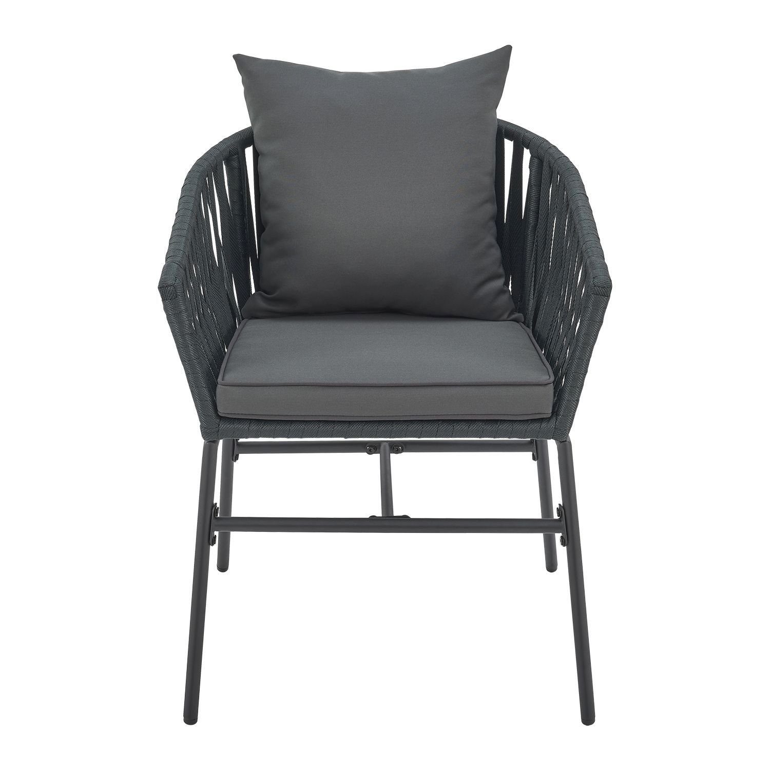 Juskys Gartenstuhl, wetterfest, bis zu 160 kg belastbar, inkl. Sitz und