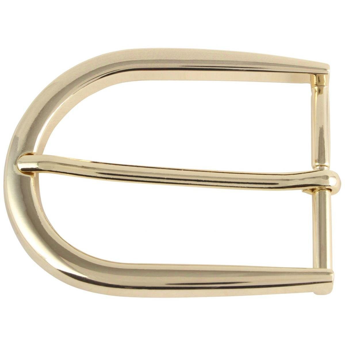 BELTINGER Gürtelschnalle Roundest 4,0 Gürtelschließe - 40mm cm - 4cm Glänzend bis - Gold Gürtel Dorn-Schließe