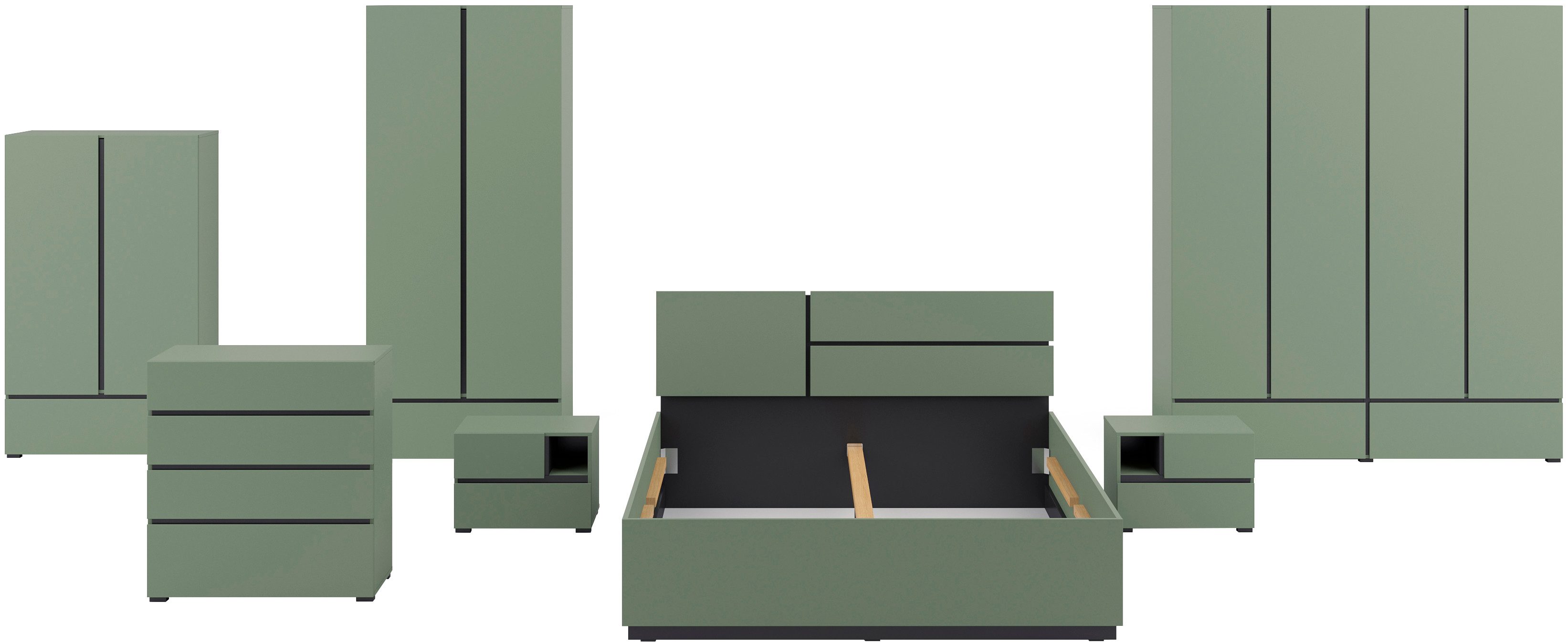OTTO home Kleiderschrank Cross, moderner griffloser Kleiderschrank Wäscheschrank mit Schublade, Garderobe, Türen – Bild 4 von 5