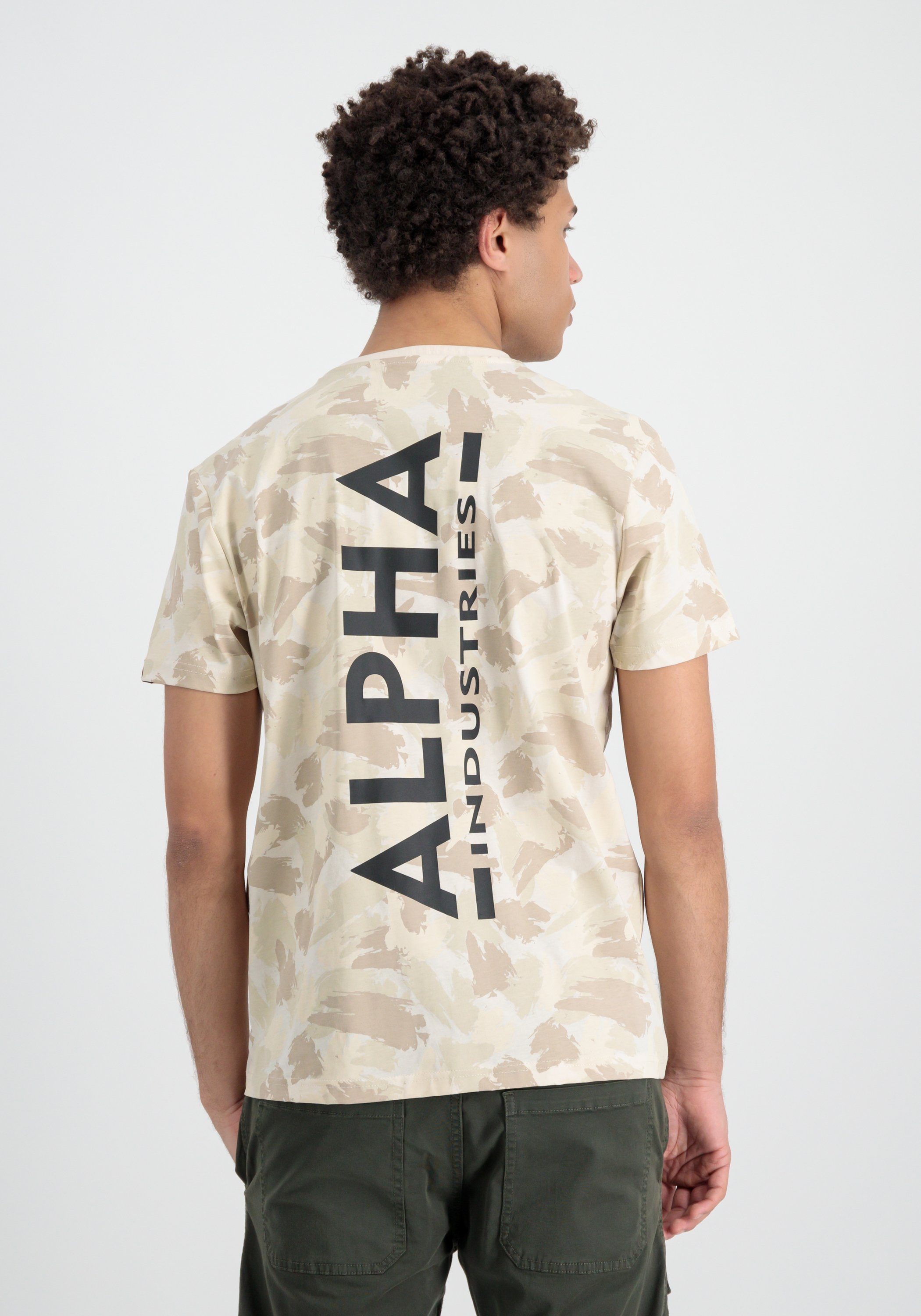 Alpha Industries camo Camo T-Shirts Alpha sand - T-Shirt Industries T Men Backprint