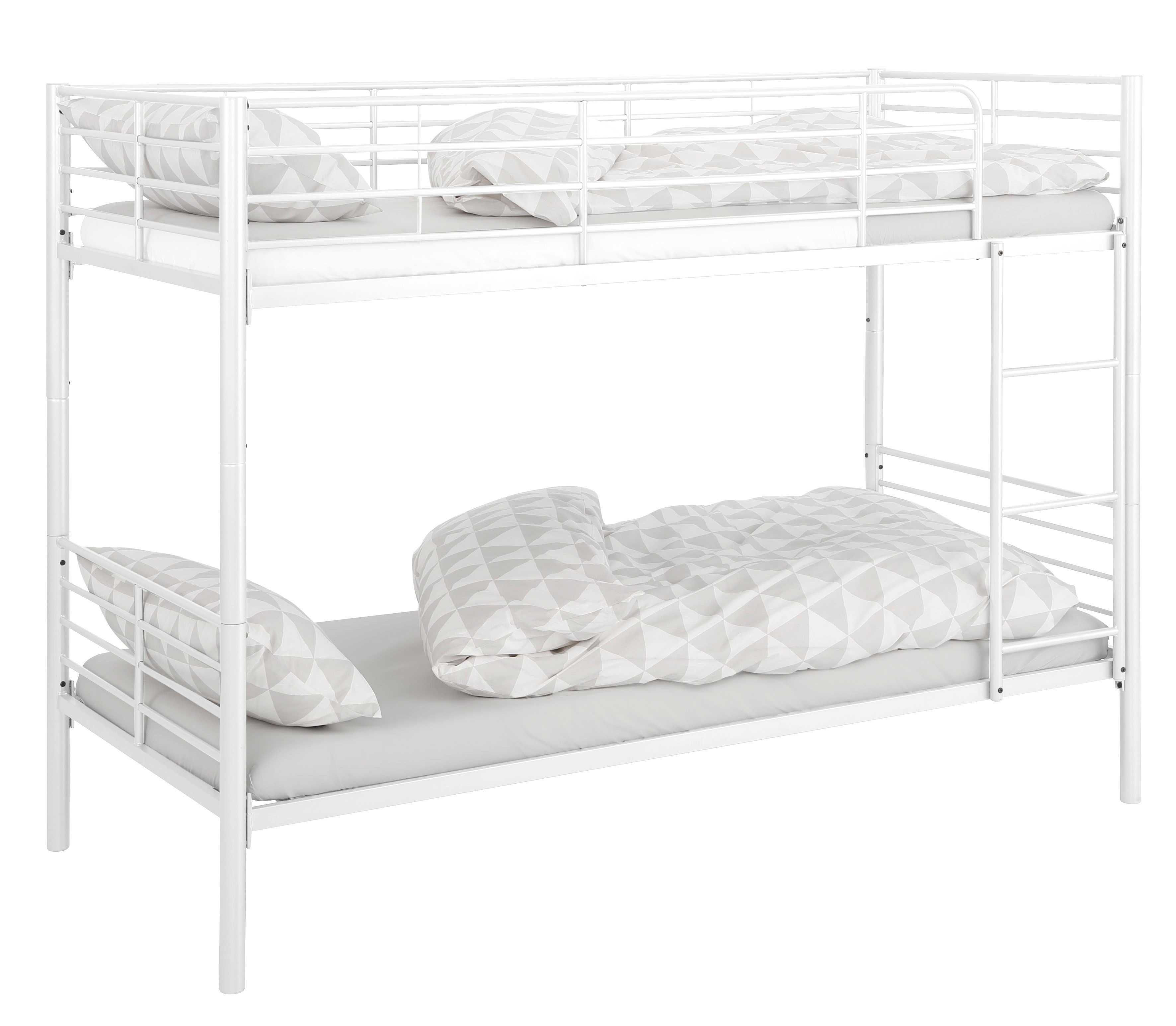 Lüttenhütt Etagenbett Hayo, Metallbett, Stockbett, in mehreren Farben, schlicht und elegant, teilbar zu zwei Einzelbetten, perfekt für kleine Räume