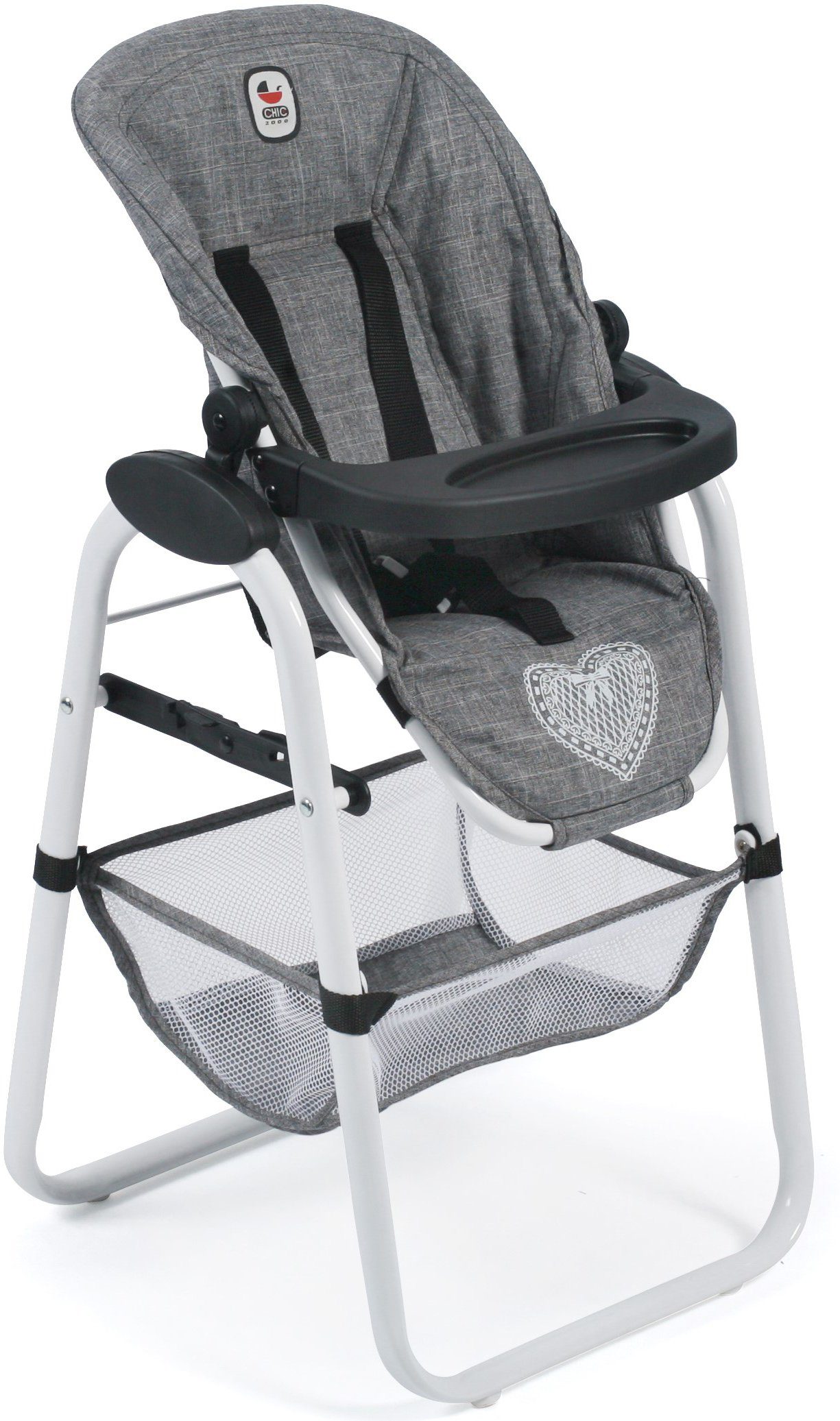 CHIC2000 Puppenhochstuhl Jeans Grey, mit abnehmbarem günstig online kaufen