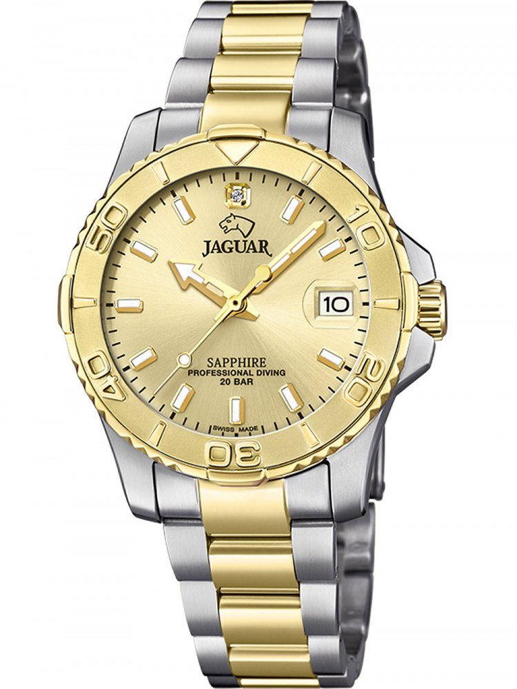 34mm Diver Jaguar Quarzuhr Jaguar J896/2 Damen 20ATM Lady