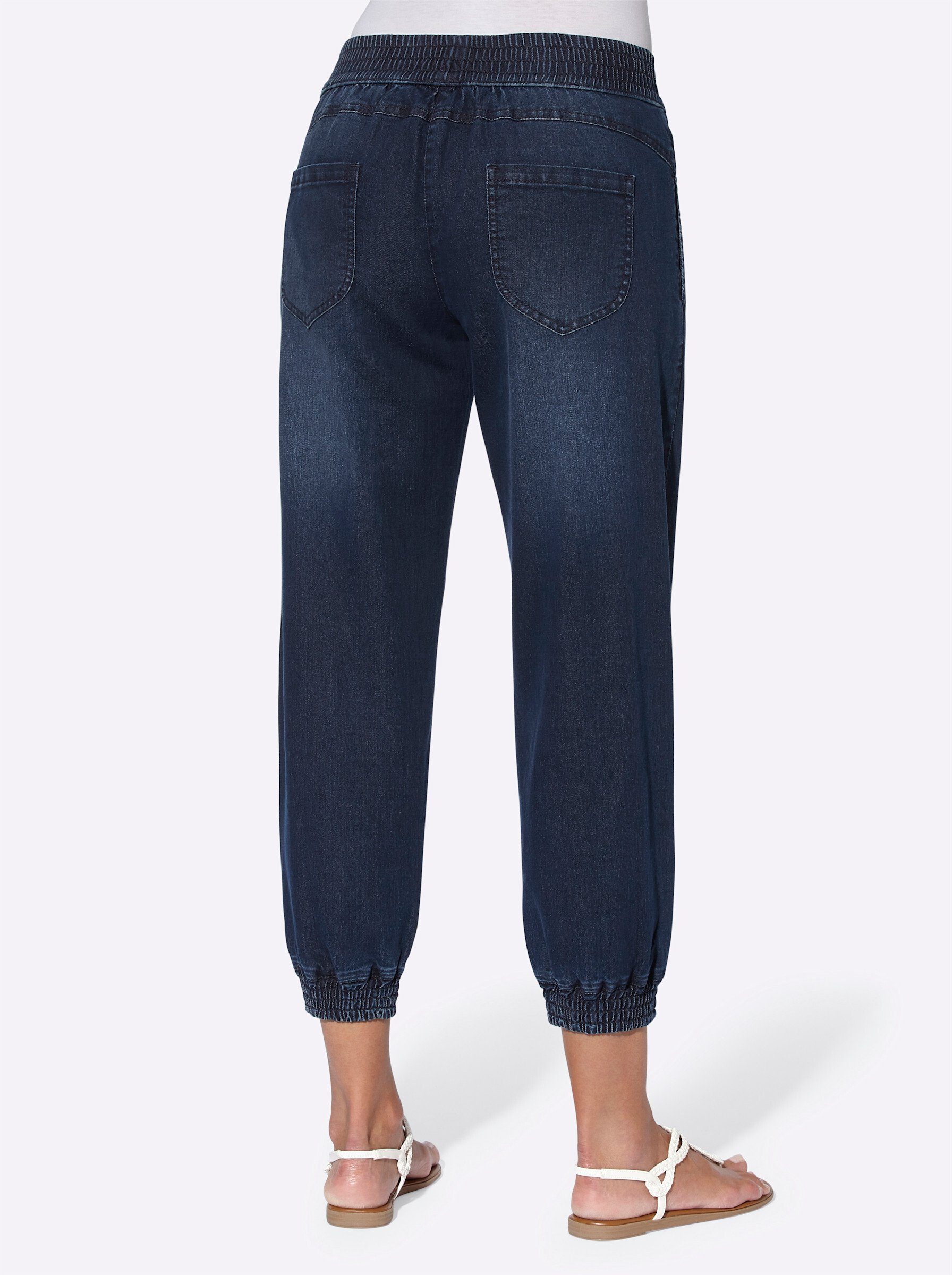 an! Sieh Jeans dark blue Bequeme