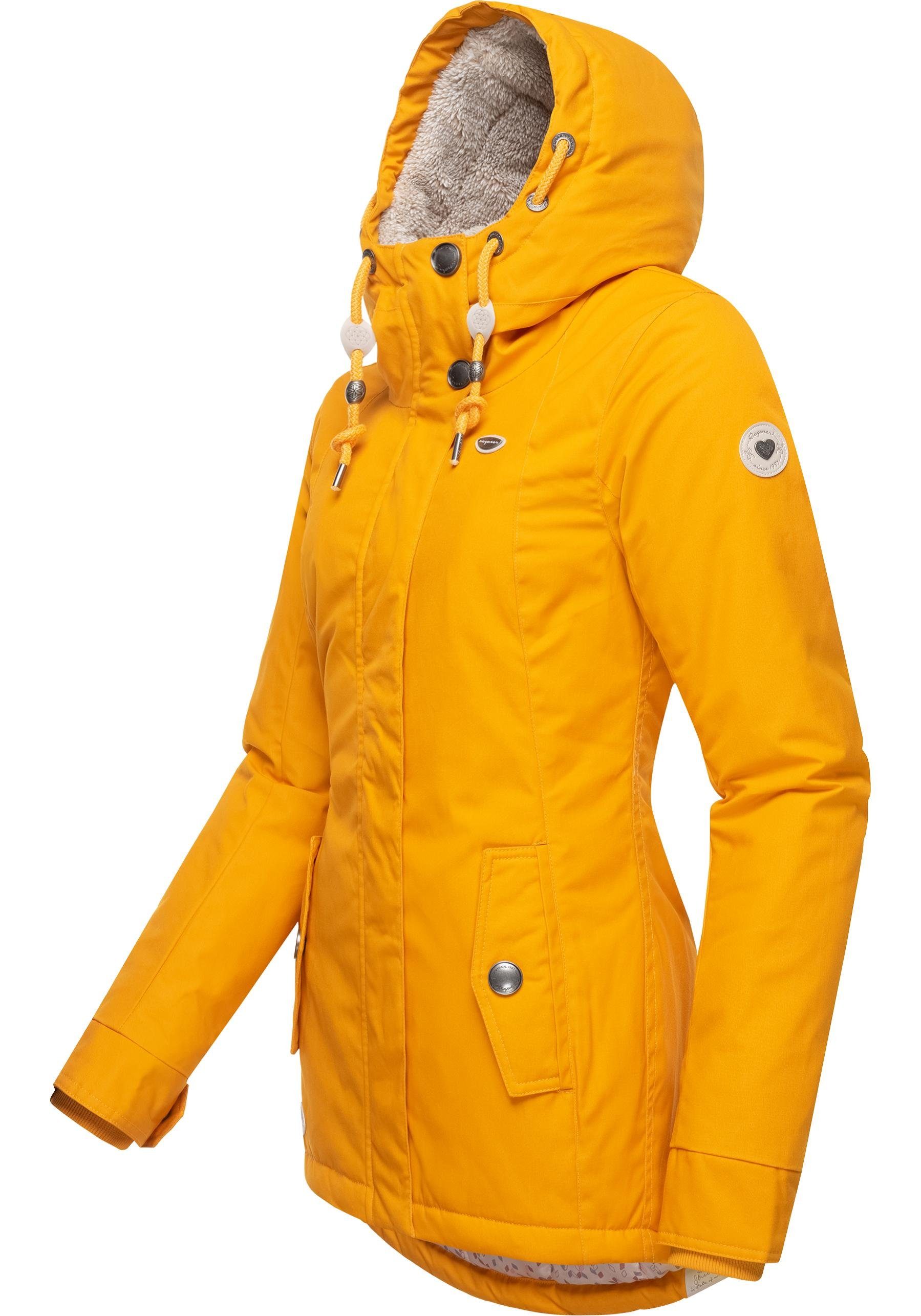 Ragwear Winterjacke Monade Damen Winterparka mit Kapuze und m. Fleece gefüt günstig online kaufen
