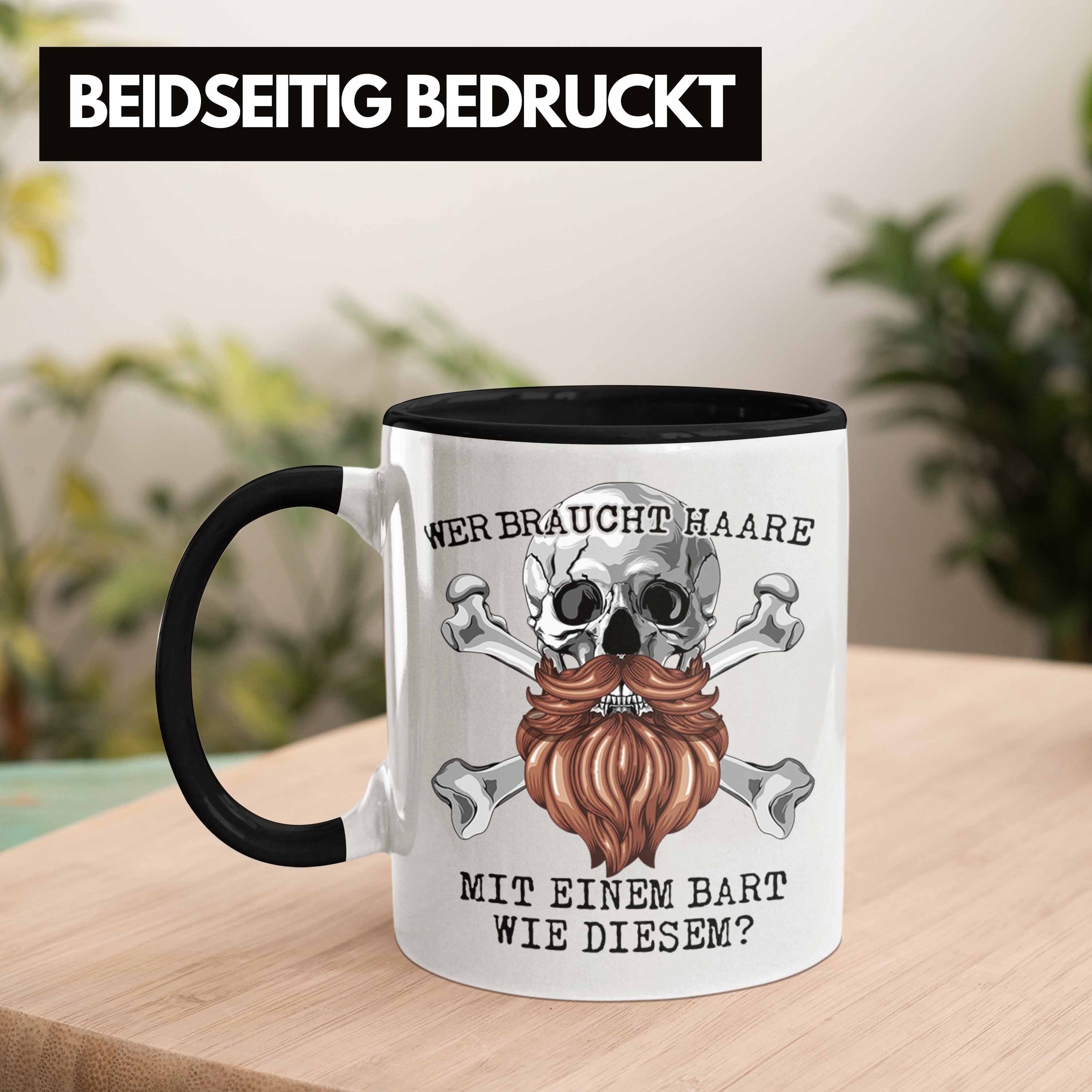 Echter Mit Einem Mann Wer Haare Trendation Braucht Bart Glatze Bar Geschenk Schwarz Tasse Tasse