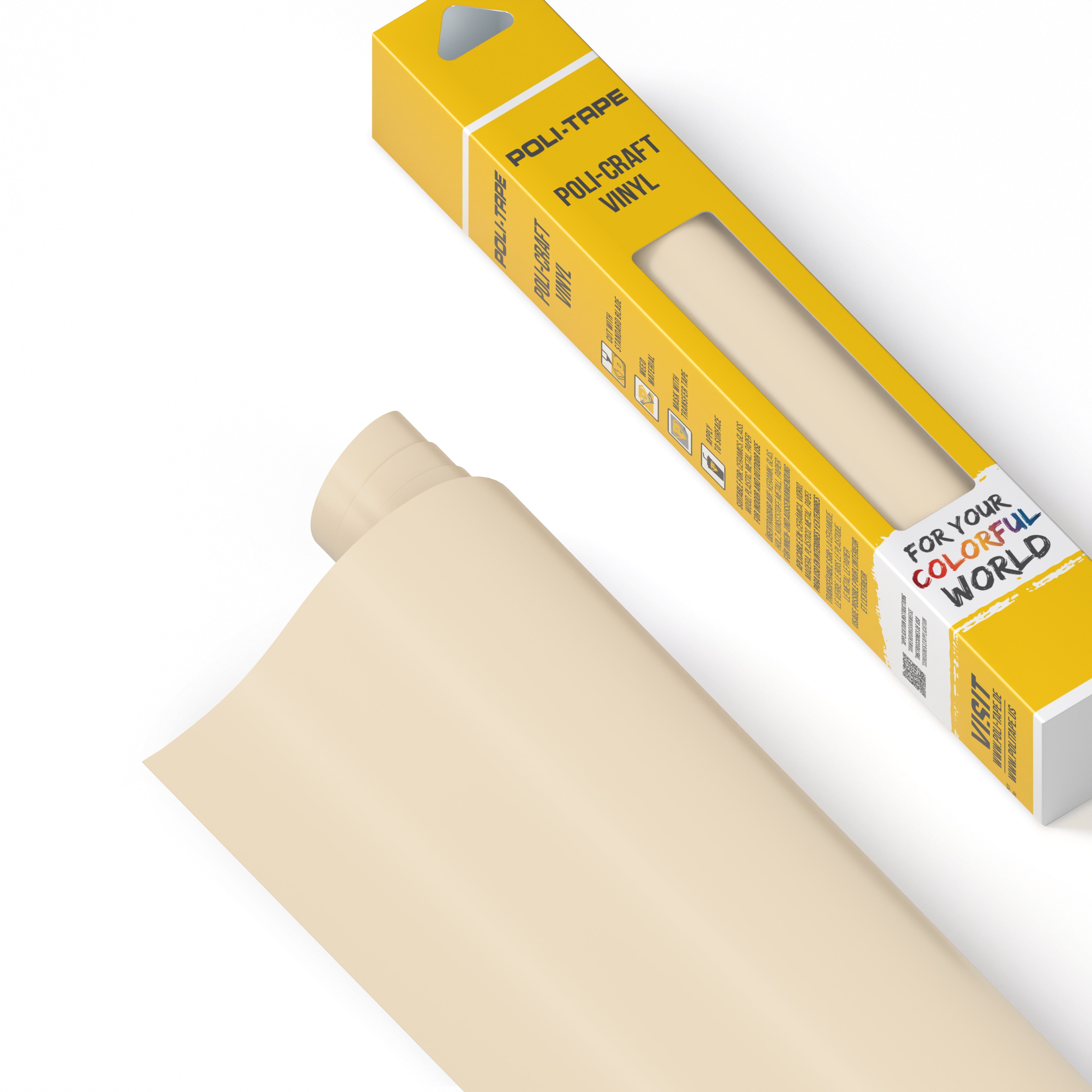 POLI-TAPE POLI-CUT POLI-CRAFT VINYL, 30,5 cm x 183 cm, permanent selbstklebende Plotterfolie, matt