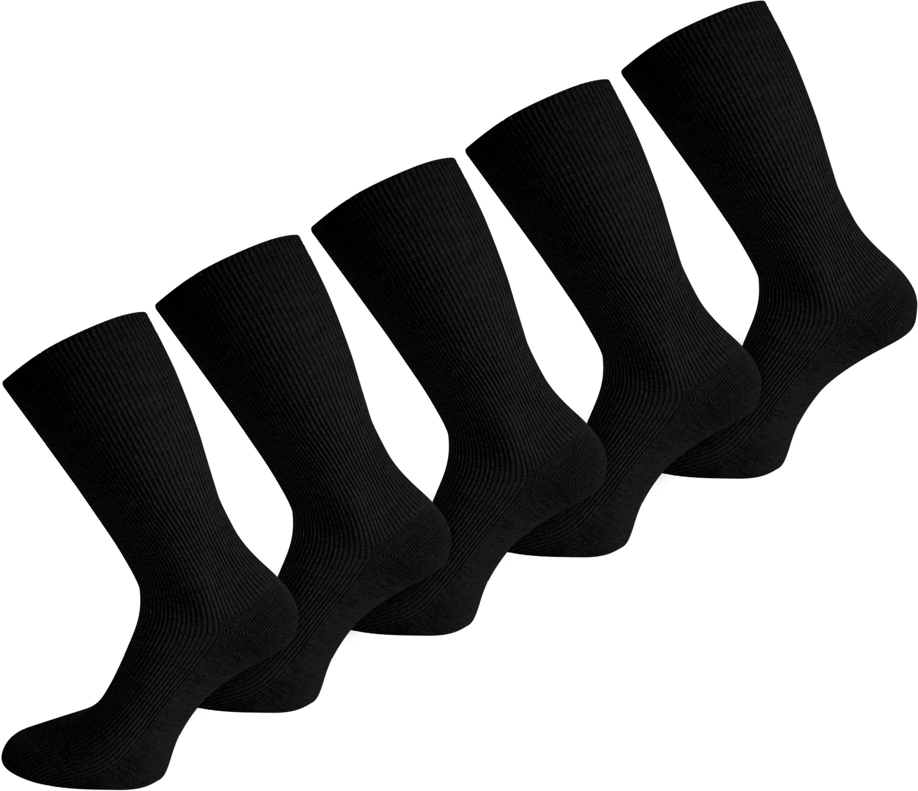 normani Diabetikersocken 10 Paar Gesundheitssocken mit hohem Baumwollanteil (10 Paar) ohne einschneidendes Bündchen
