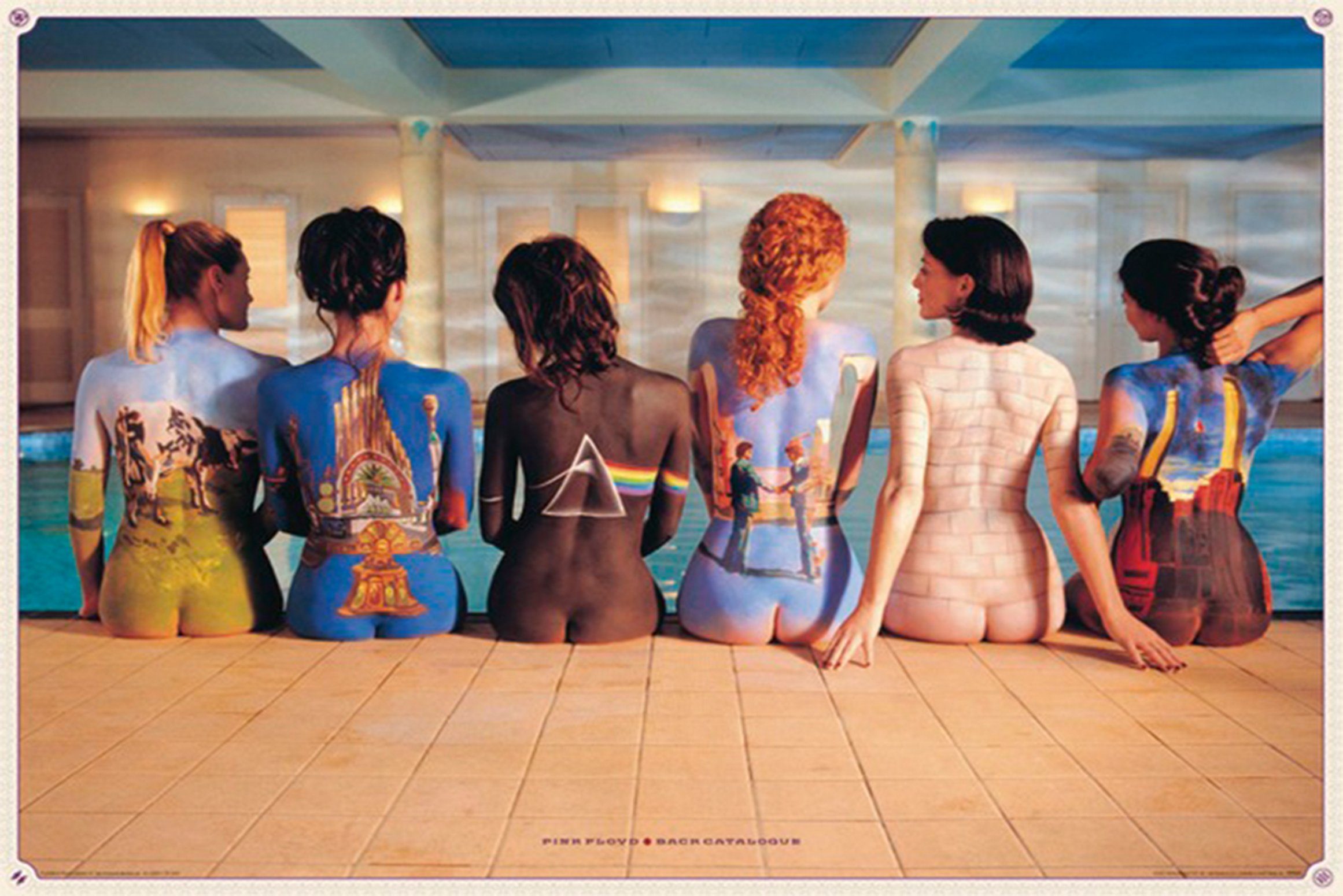 PYRAMID Poster Pink Floyd Poster Bodypainting Album Covers 91,5 x 61 cm