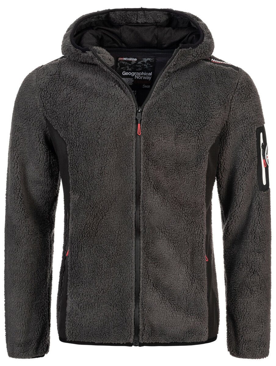 Geographical Norway Fleecejacke Herren Übergangs jacke Teddy Fleece Jacke Outdoor MIX Stoff Frühling