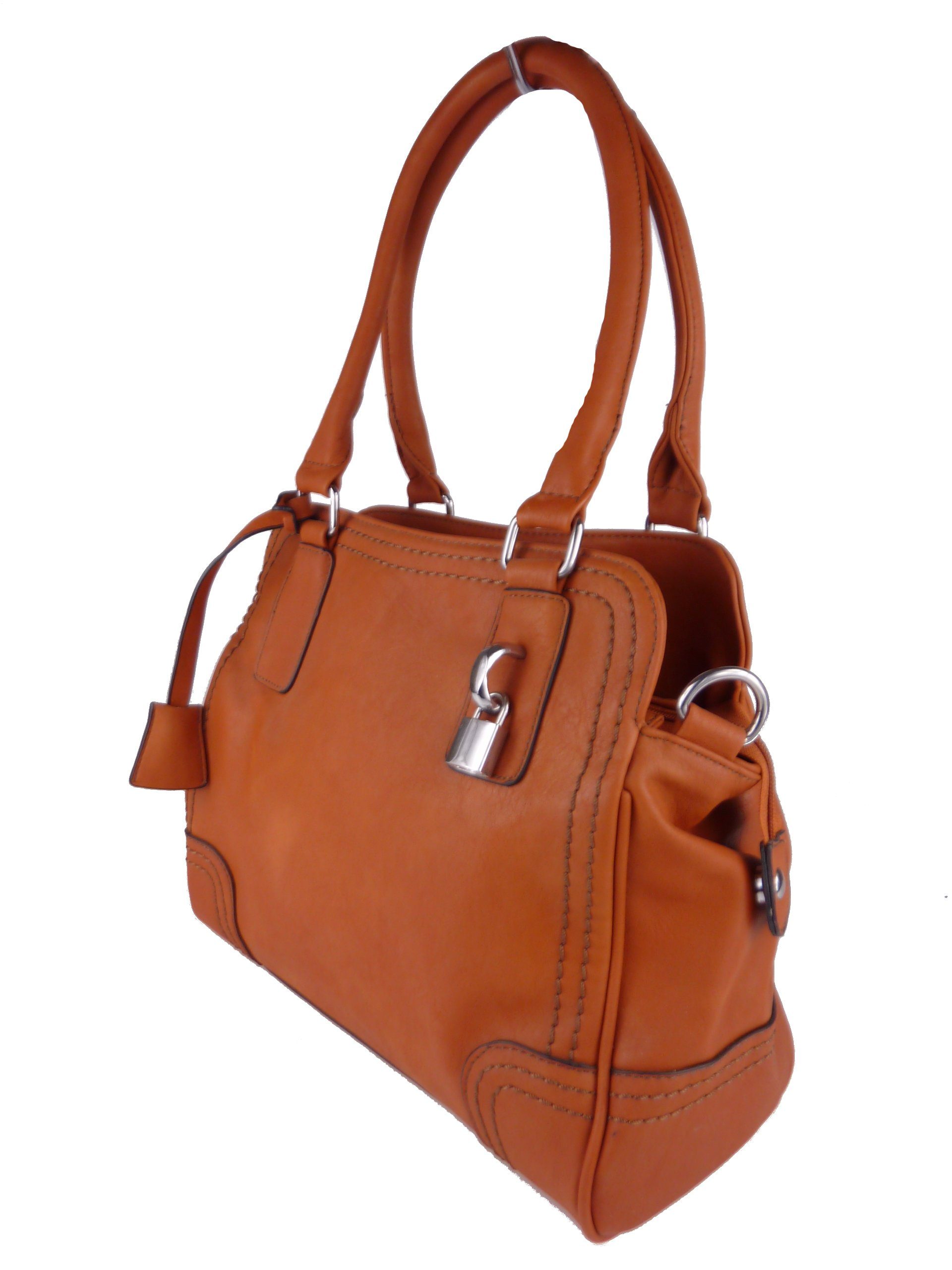 Taschen4life Handtasche klassische Handtasche C1125, satchel hobo bag, tote weat/brown elegante Schultertasche
