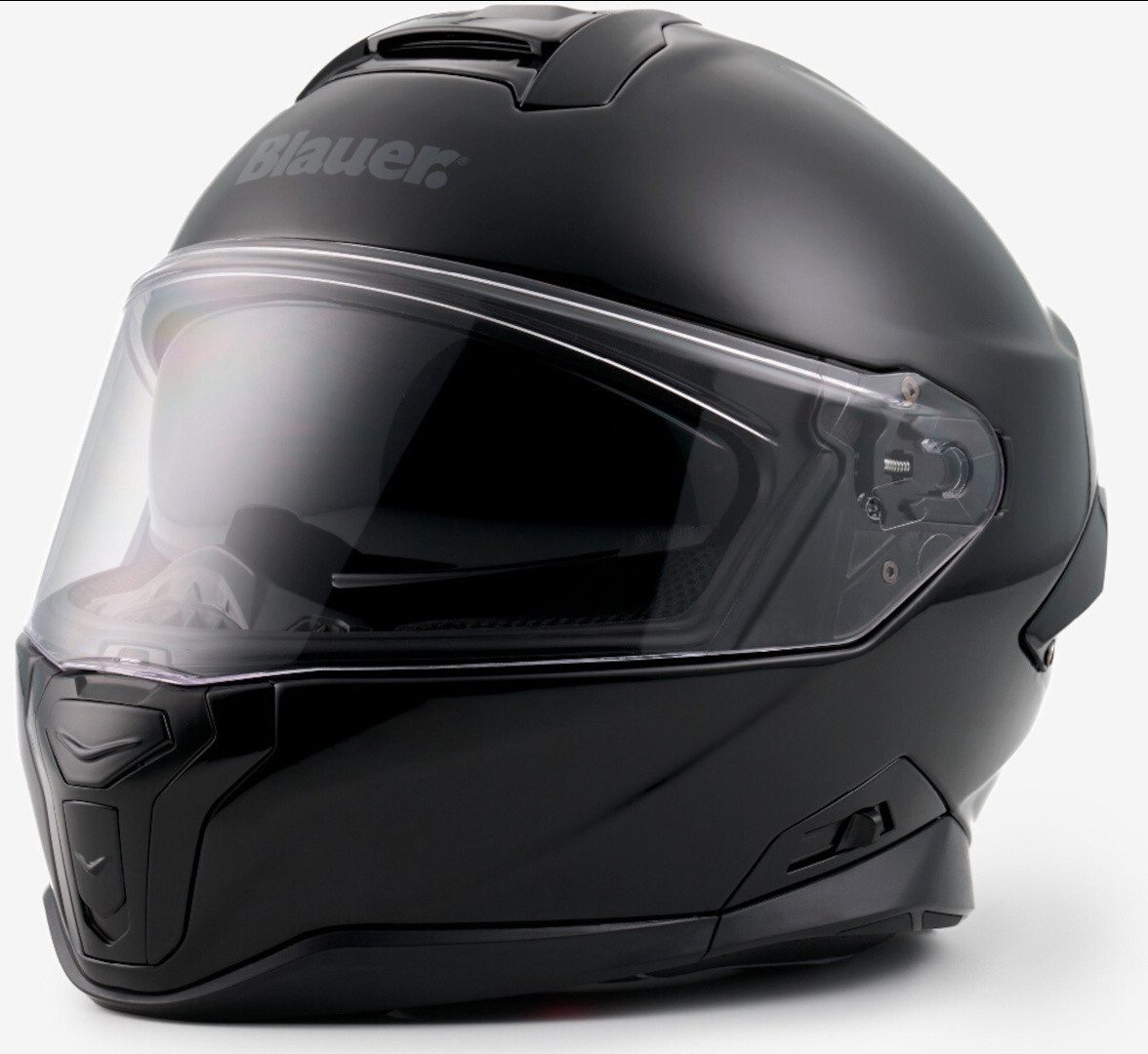 Blauer Motorradhelm FF-01 Monocolor Helm, vorbereitet für Kommunikationssystem,Notfallsystem-Polsterung (EQ