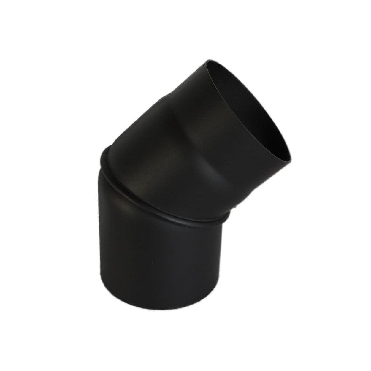 Sendeo Ofenrohr Ofenrohr Ø 120 mm, schwarz, Rohrbogen, verstellbar, 0-45°, 45 °