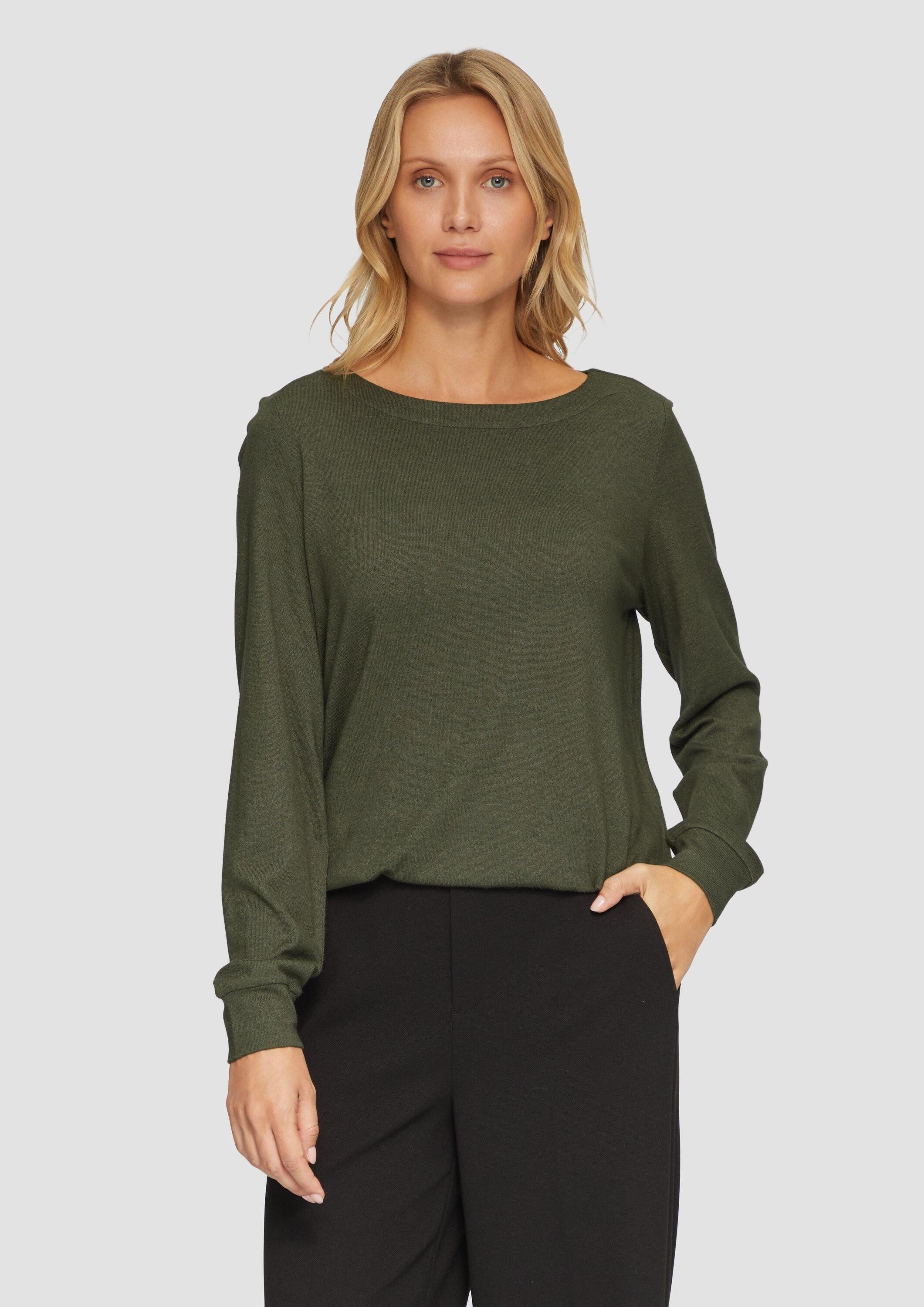 s.Oliver Langarmshirt T-Shirt Weiches Longsleeve aus Jerseystrick günstig online kaufen