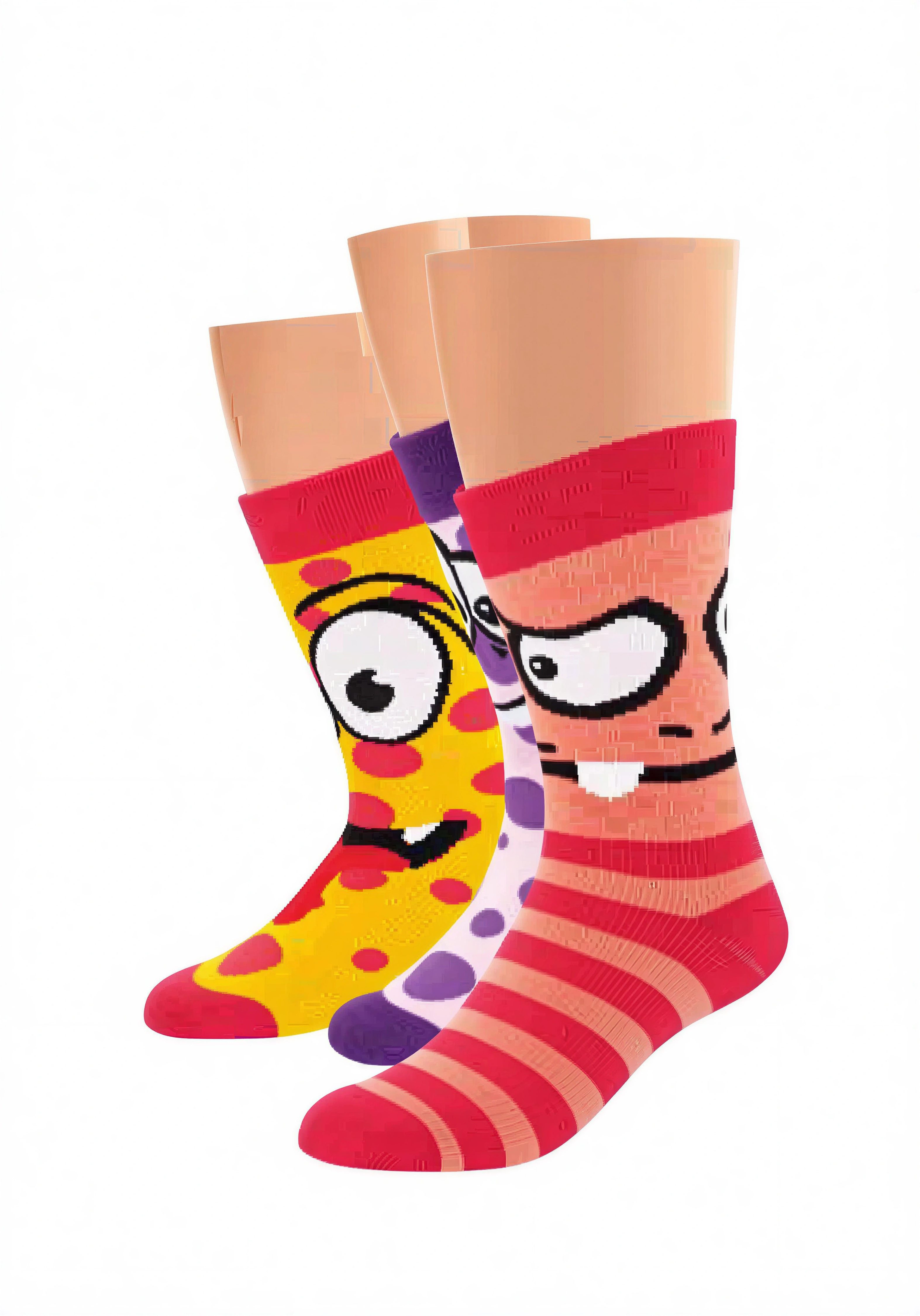 Riese Strümpfe Kurzsocken „FACE“ (Set, 3-Paar) aus hautfreundlicher Baumwolle
