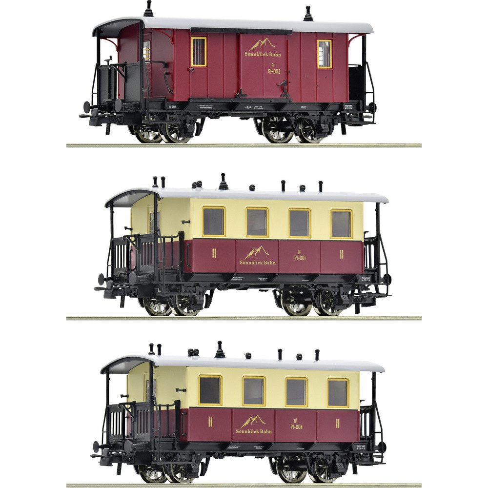 Roco Personenwagen Roco 6200063 H0 3er-Set Zahnradbahn-Personenzug der Sonnblick-Bahn