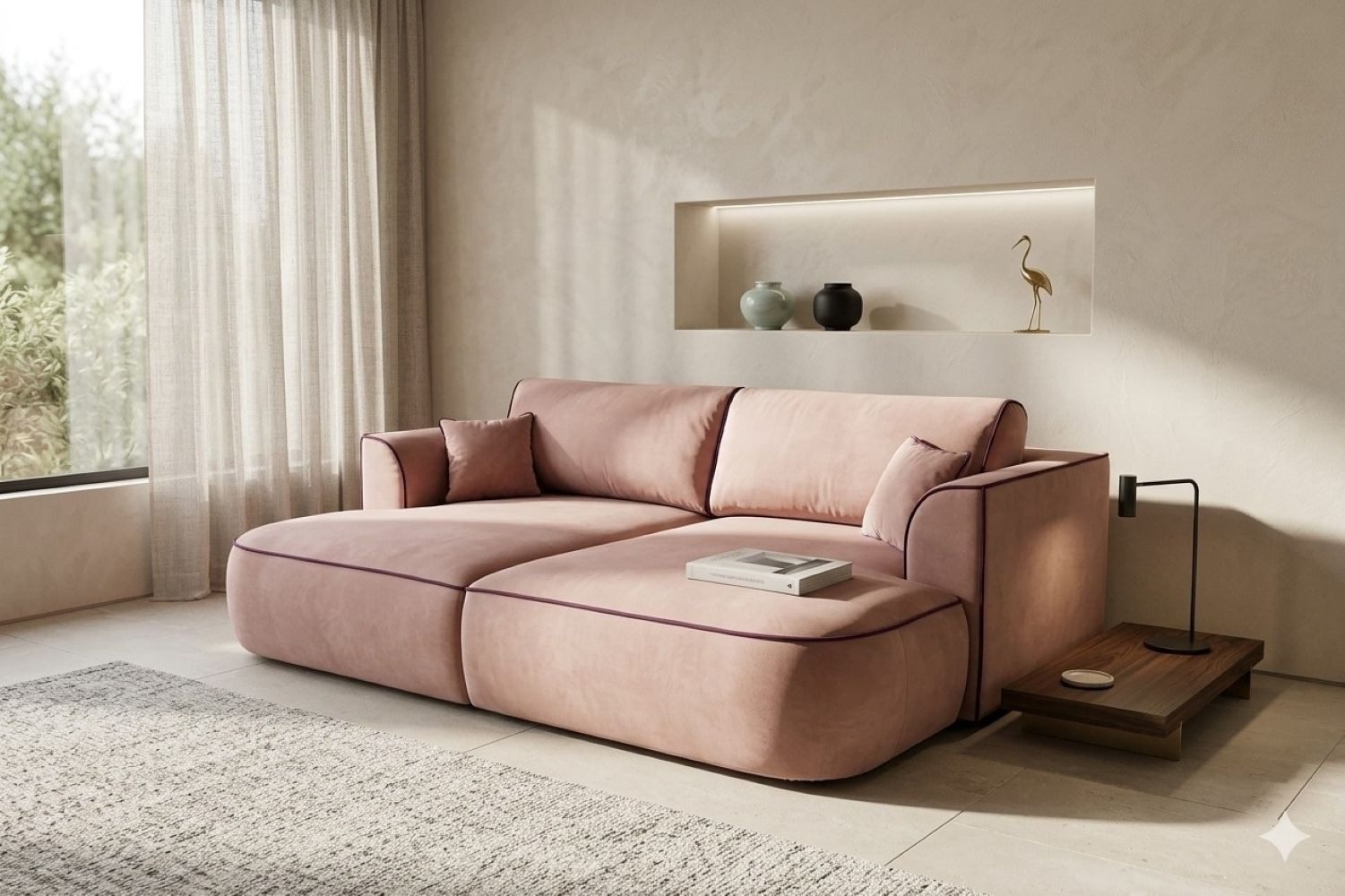 Labett Wohnlandschaft Modulares Sofa Cozi XXL BIGSOFA, Sofa Cozi – groß, bequem und modern mit gelegentlicher Schlaffunktion