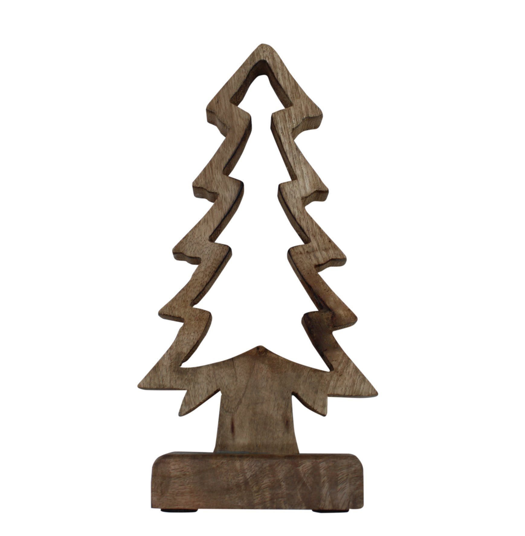 Spetebo Dekobaum Deko Aufsteller Tannenbaum aus Mangoholz - 25 cm (Packung, günstig online kaufen