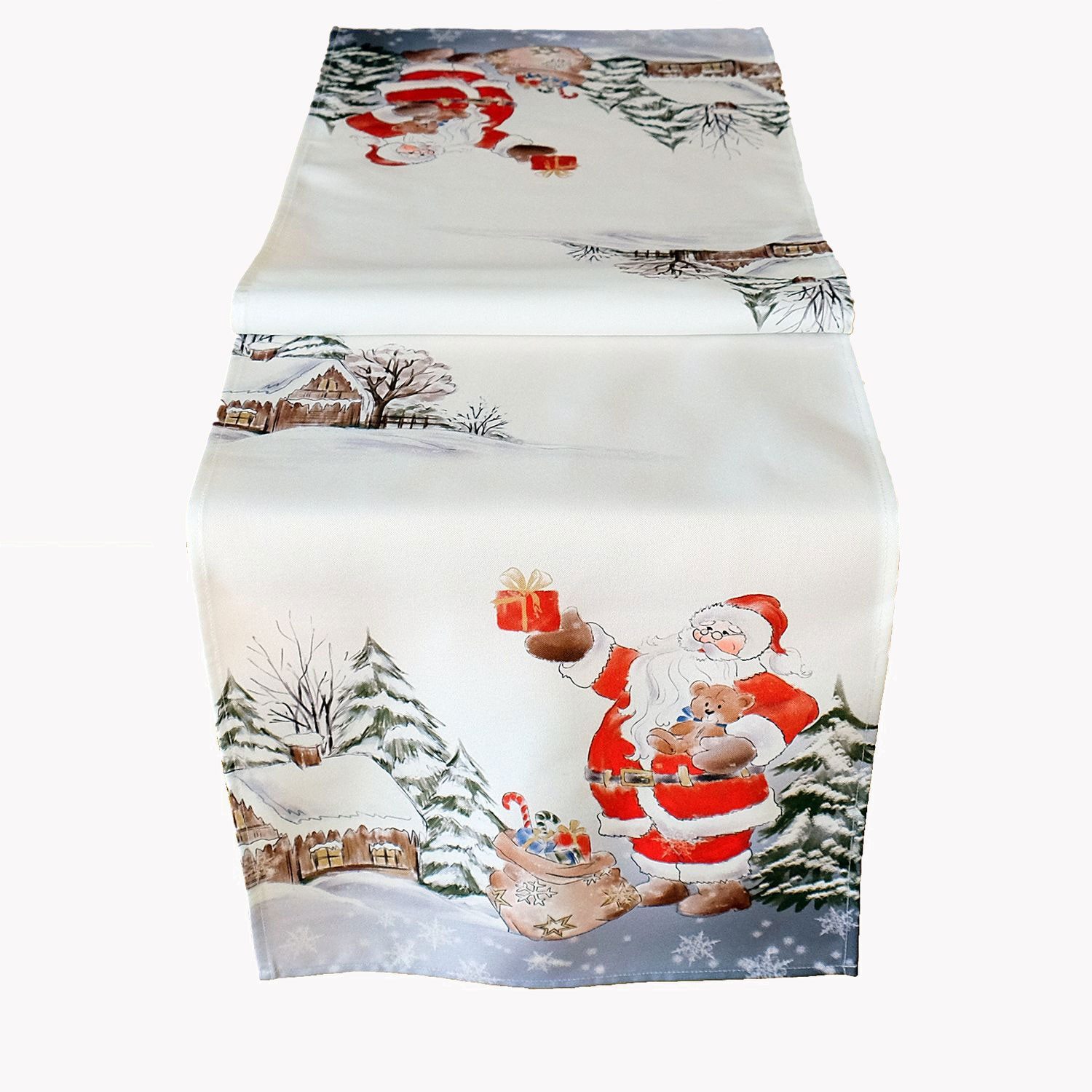 texpot Tischdecke mit Druckmotiv Weihnachtsmann Winter (1-tlg)
