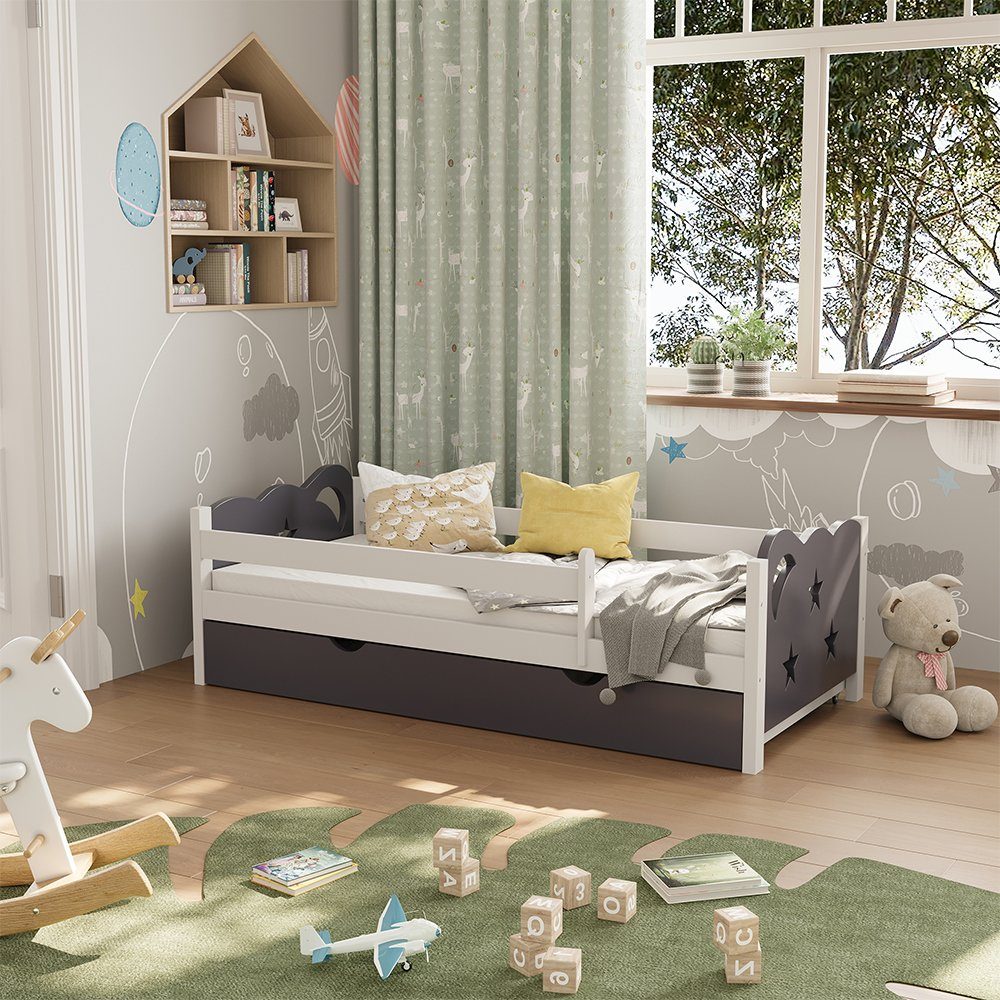 VitaliSpa® Kinderbett Jessica, Weiß/Grau, 80x160 cm günstig online kaufen